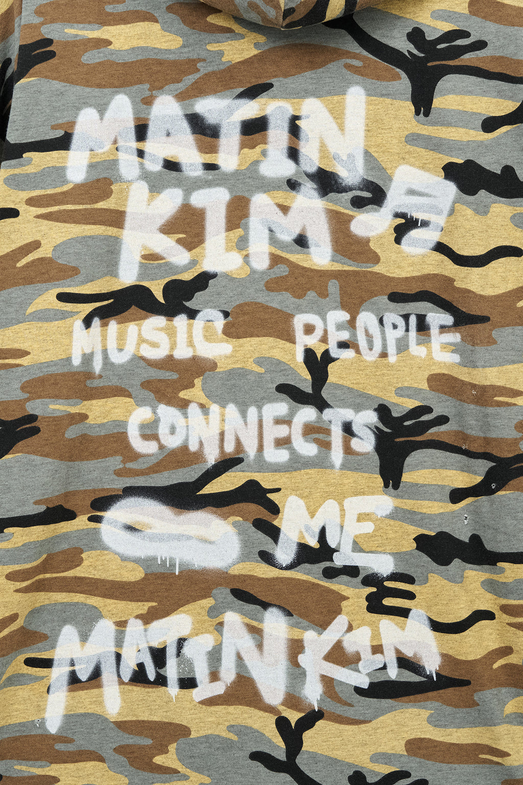 Matin Kim - Typo Artwork Camouflage Hoody (Camel) product image 5 | TRAB K-Fashion Australia