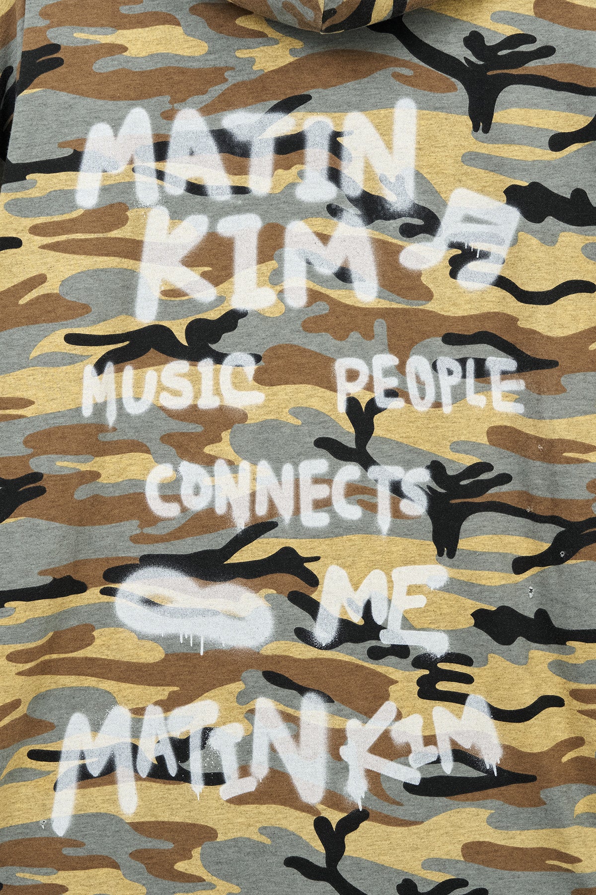 Matin Kim - Typo Artwork Camouflage Hoody (Camel) product image 5 | TRAB K-Fashion Australia