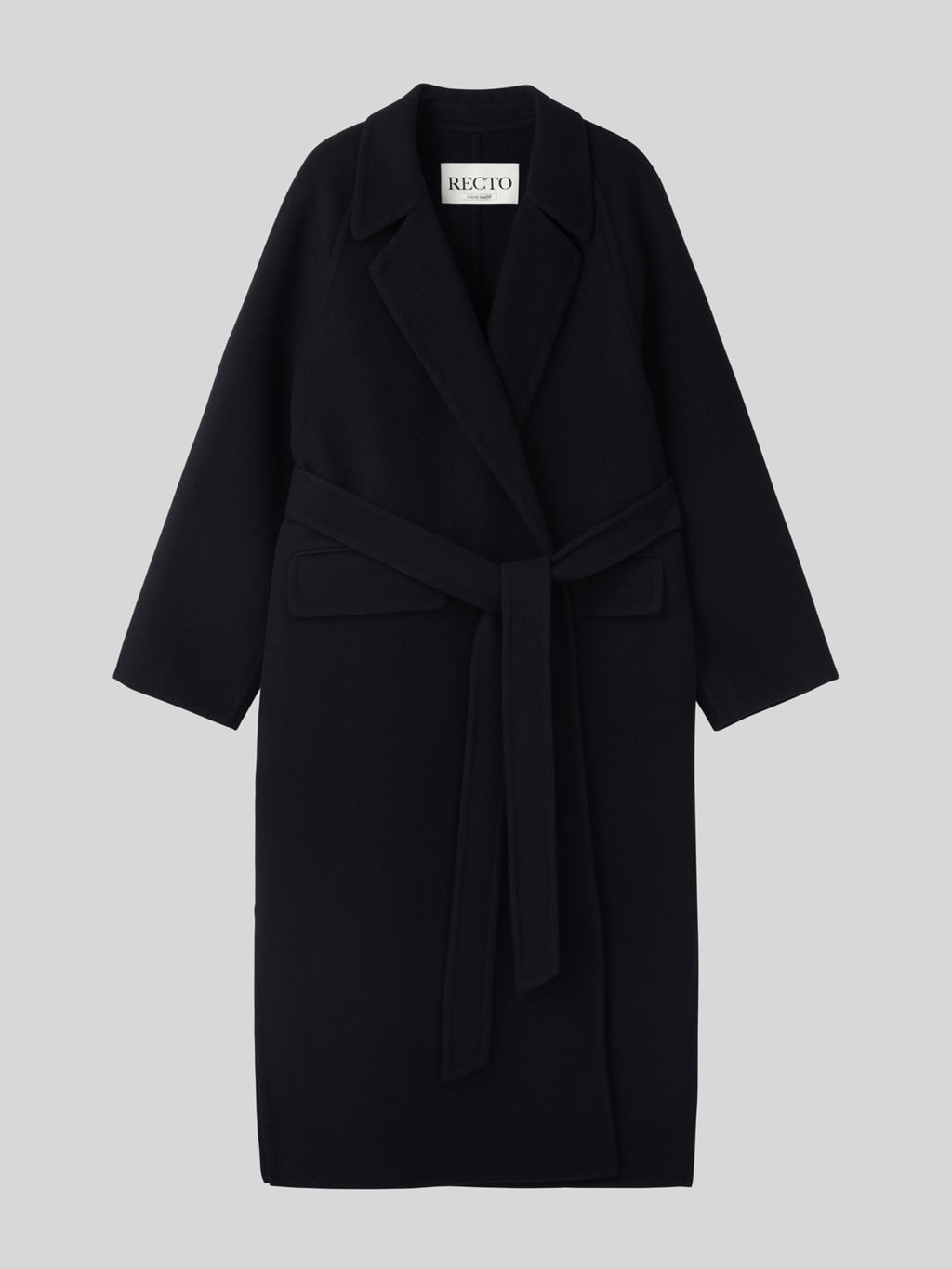 Recto - Classic Belted Handmade Coat (Black) product image 8 | TRAB K-Fashion Australia