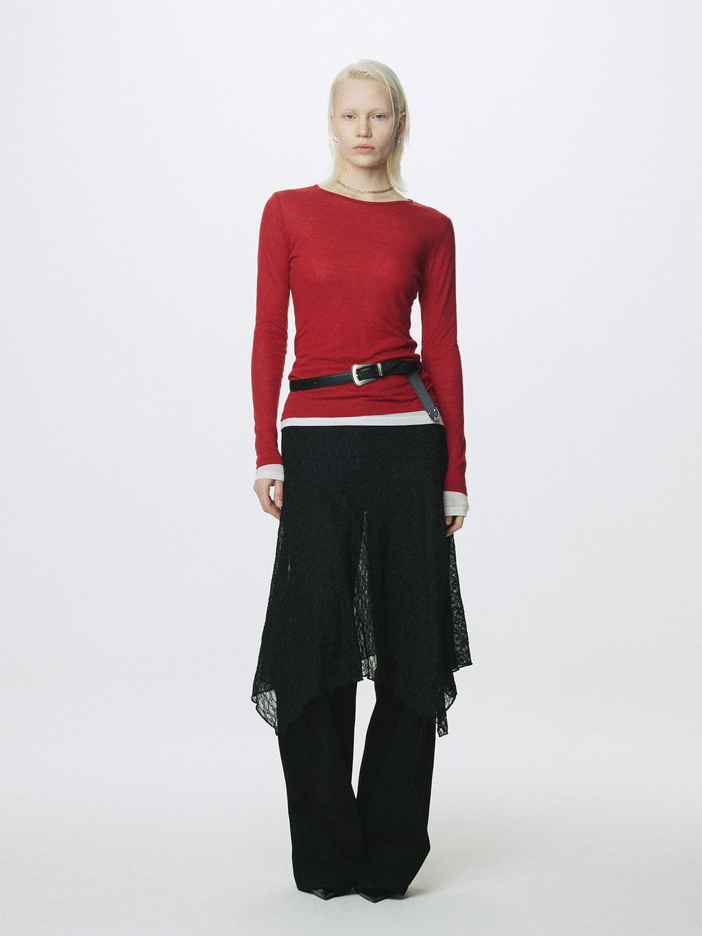 Tonywack - Lace Draped Skirt (Black) product image 3 | TRAB K-Fashion Australia