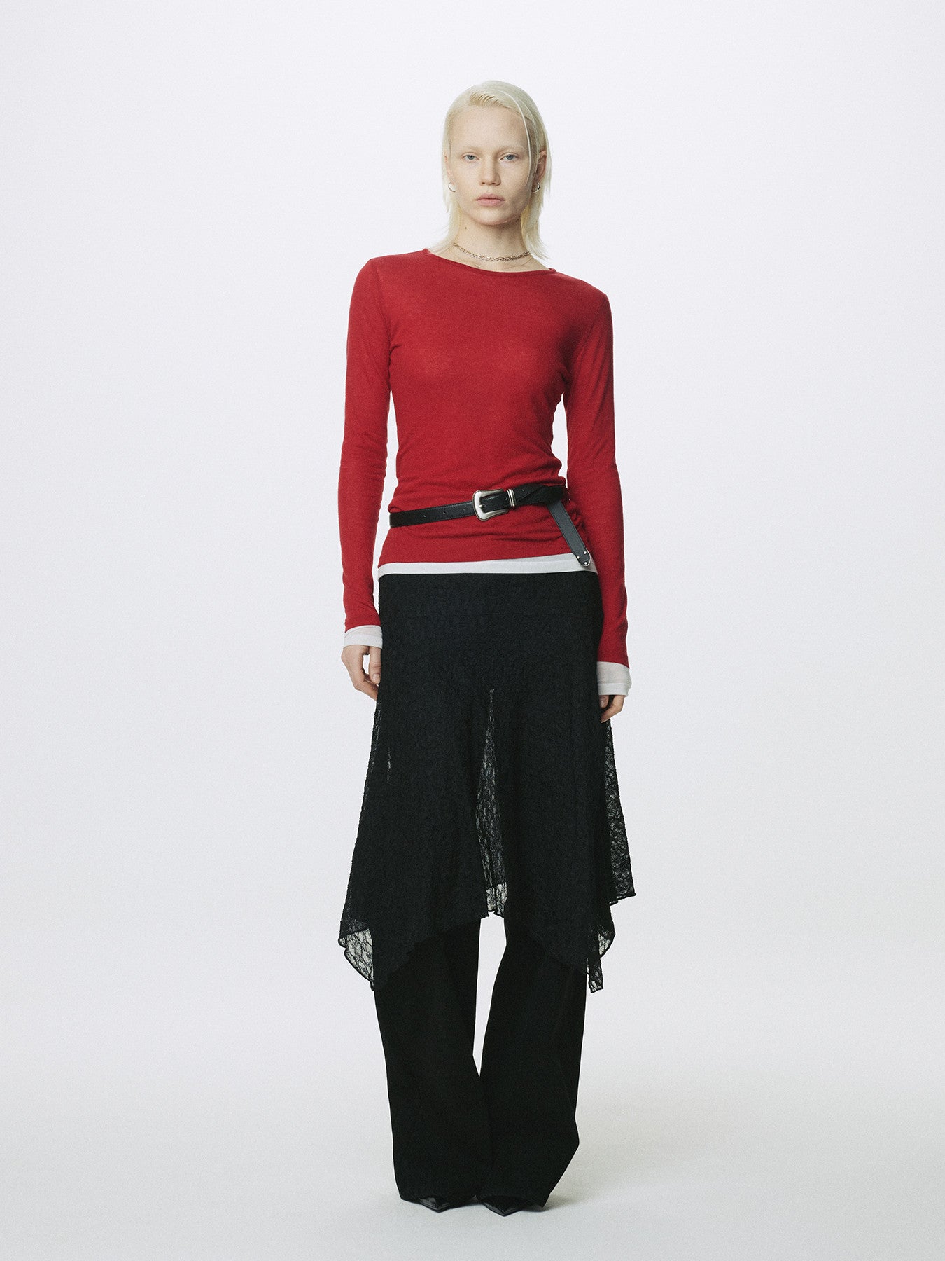 Tonywack - Lace Draped Skirt (Black) product image 3 | TRAB K-Fashion Australia