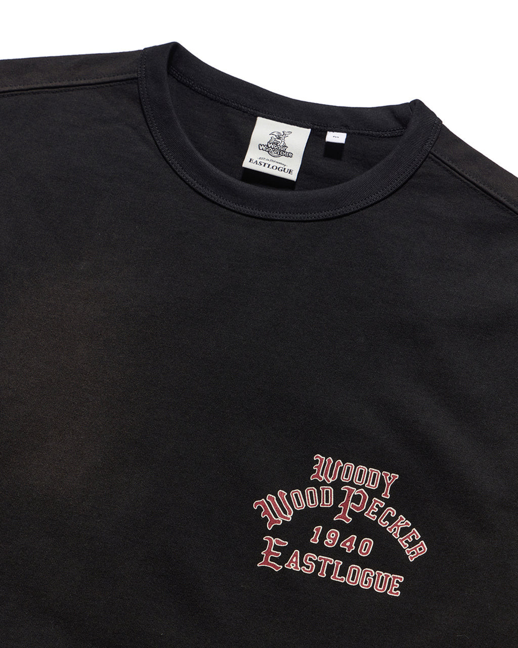 Eastlogue - Vintage Cracked Woody Printing L.s T-shirts (Black) product image 3 | TRAB K-Fashion Australia