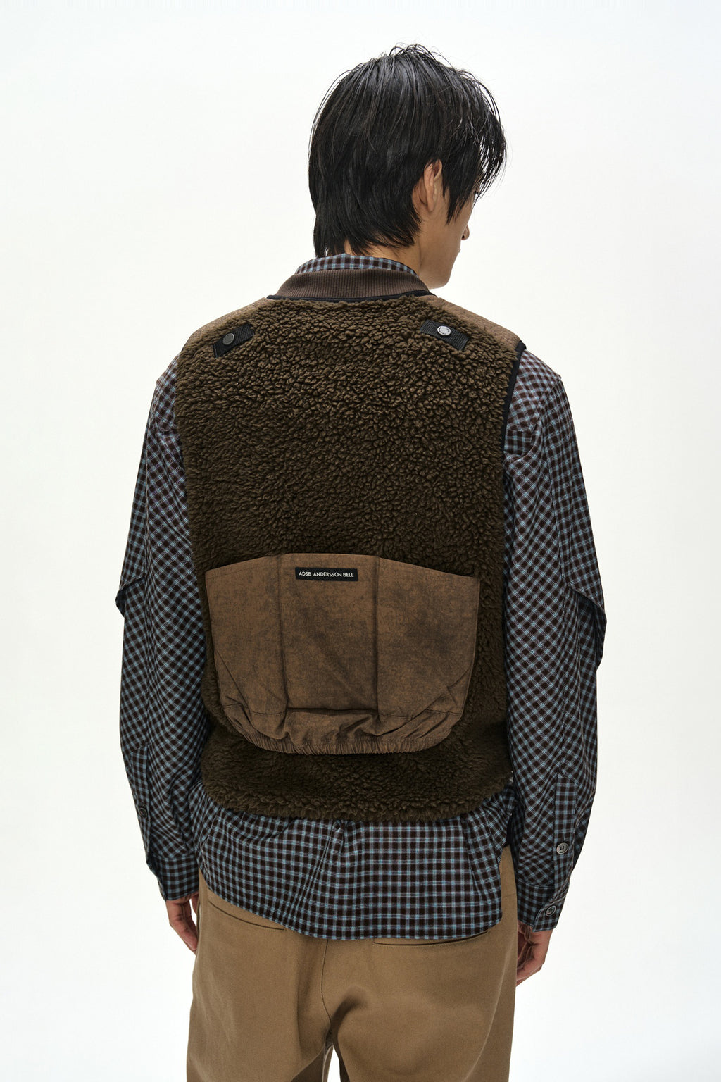 Andersson Bell - Sorano Patchwork Fleece Vest (Taupe) product image 4 | TRAB K-Fashion Australia
