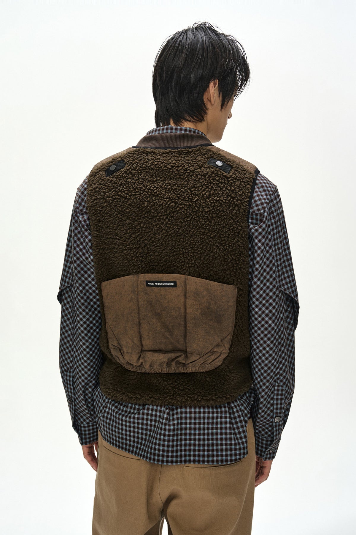 Andersson Bell - Sorano Patchwork Fleece Vest (Taupe) product image 4 | TRAB K-Fashion Australia