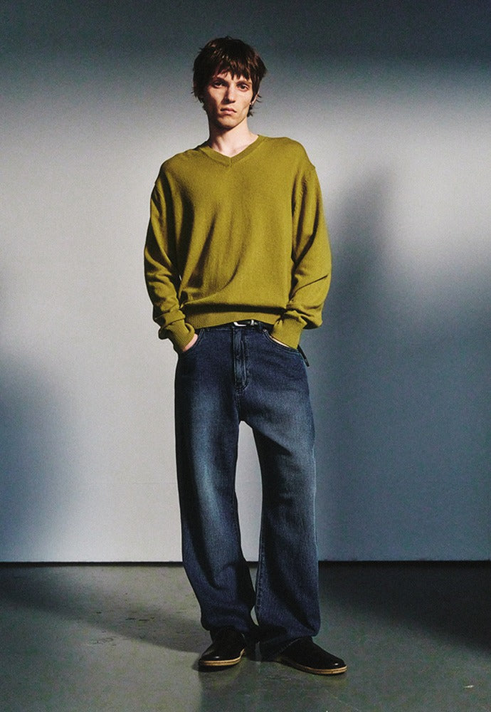 Art if acts - Cashmere V-Neck Knit (Sprout) product image 1 | TRAB K-Fashion Australia