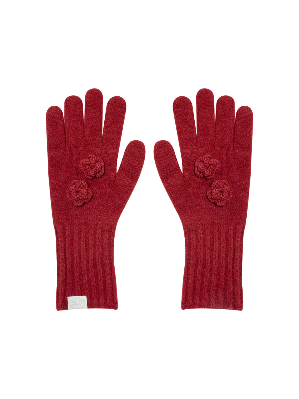 Margarin Fingers - Corsage Knit Gloves (Red) product image 2 | TRAB K-Fashion Australia