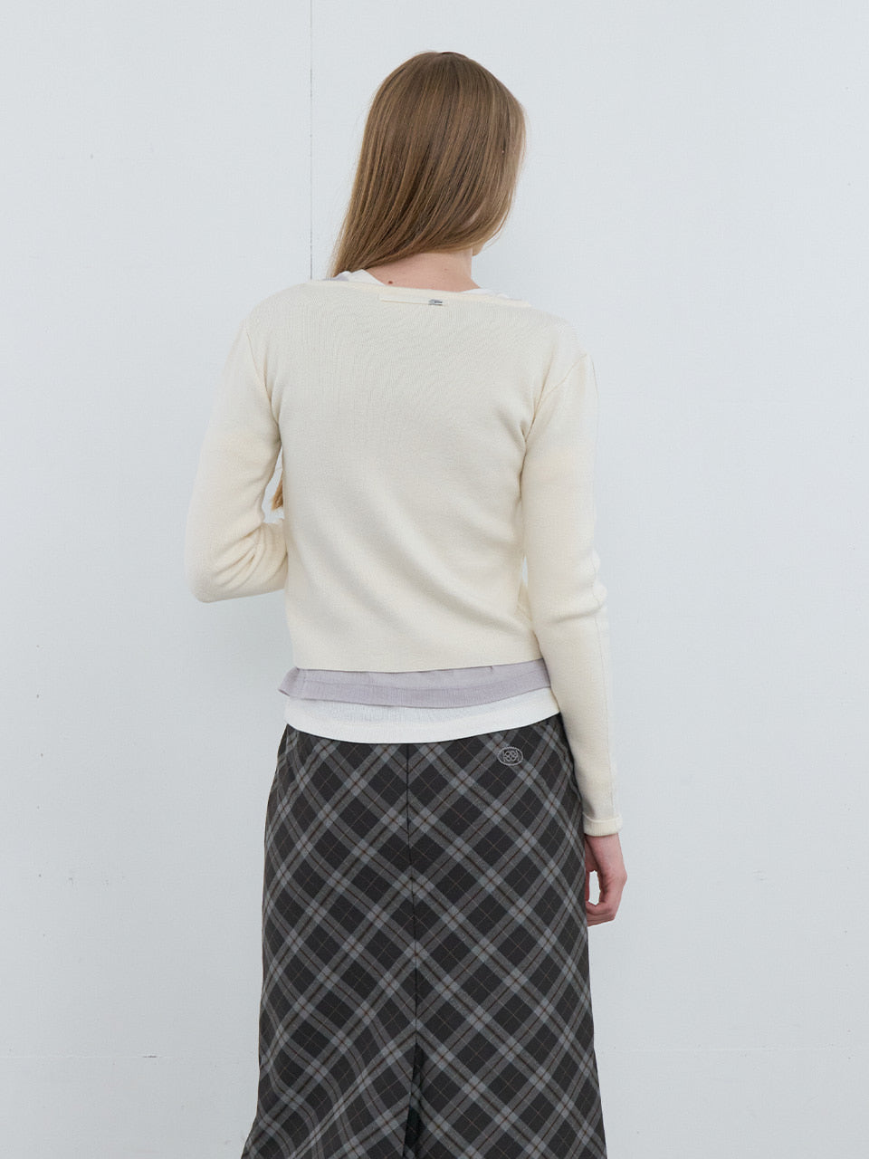 Kijun - Button Up Knit Top (Ivory) product image 2 | TRAB K-Fashion Australia