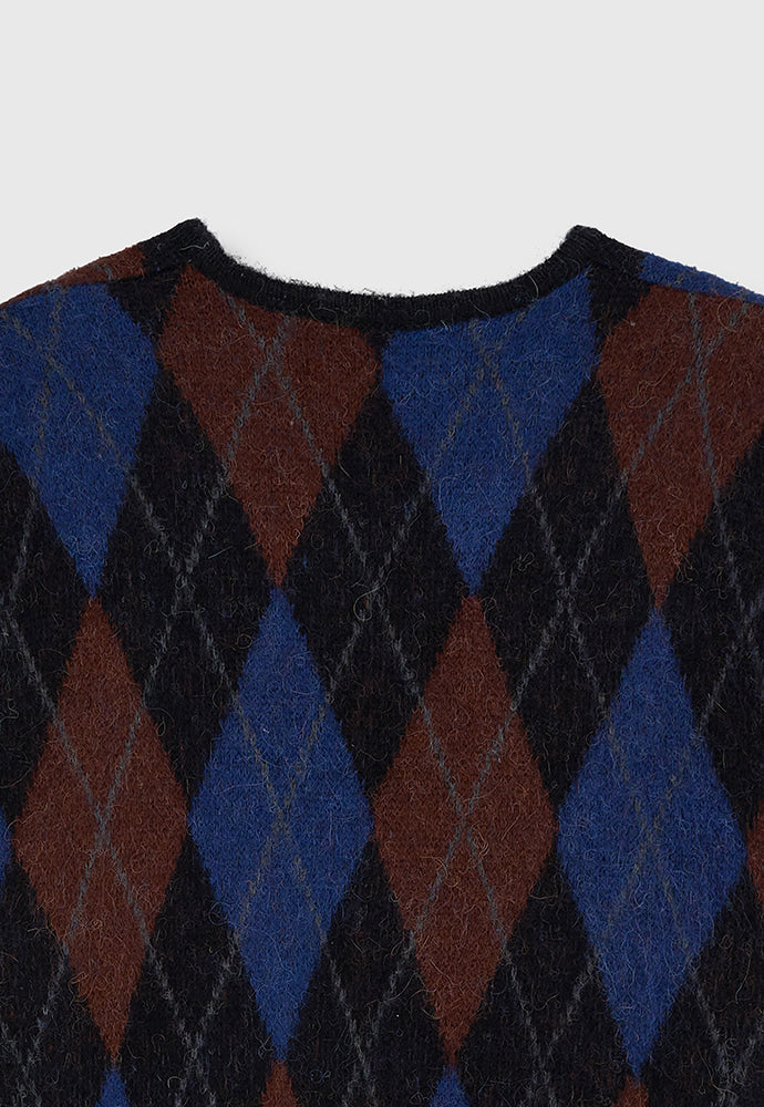 Tonywack - Argyle Mohair Knit Cardigan (Black) product image 12 | TRAB K-Fashion Australia