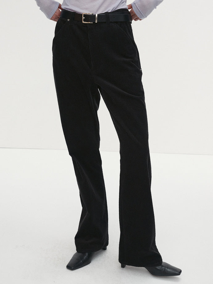 Tonywack - Velvet Corduroy Flared Pants (Japanese Fabric) (Black) product image 4 | TRAB K-Fashion Australia
