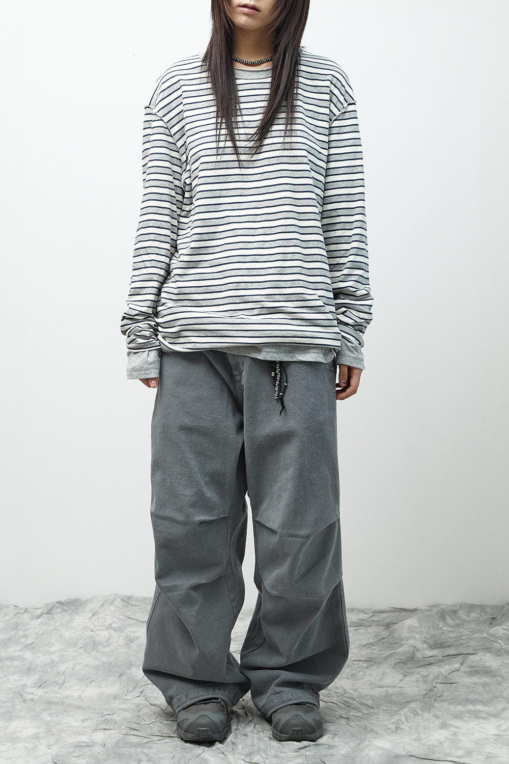 Hatchingroom - Two Face Stripe Tee (M.Grey) product image 10 | TRAB K-Fashion Australia