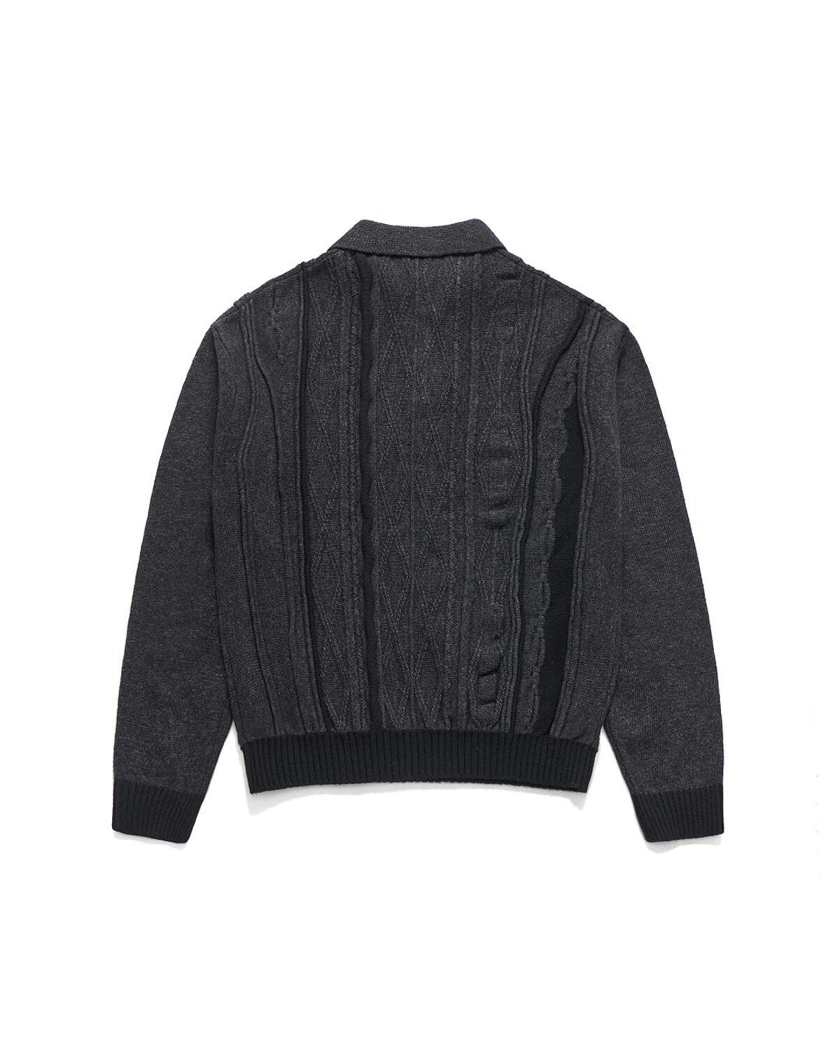 Eastlogue - Asymmetrical Cable Knit (Charcoal) product image 6 | TRAB K-Fashion Australia