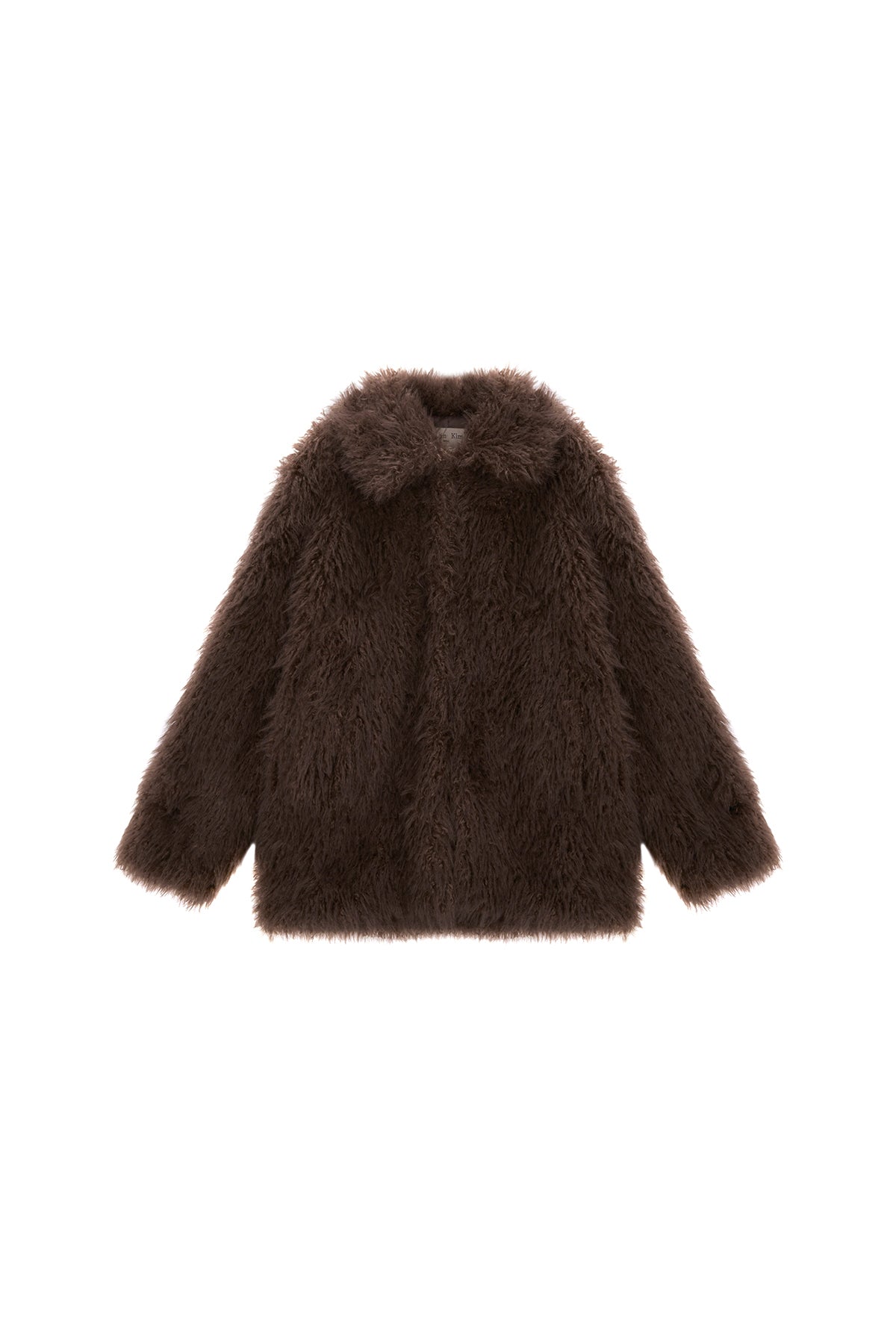 Matin Kim - Oversize Hairy Fur Coat (Brown) product image 1 | TRAB K-Fashion Australia