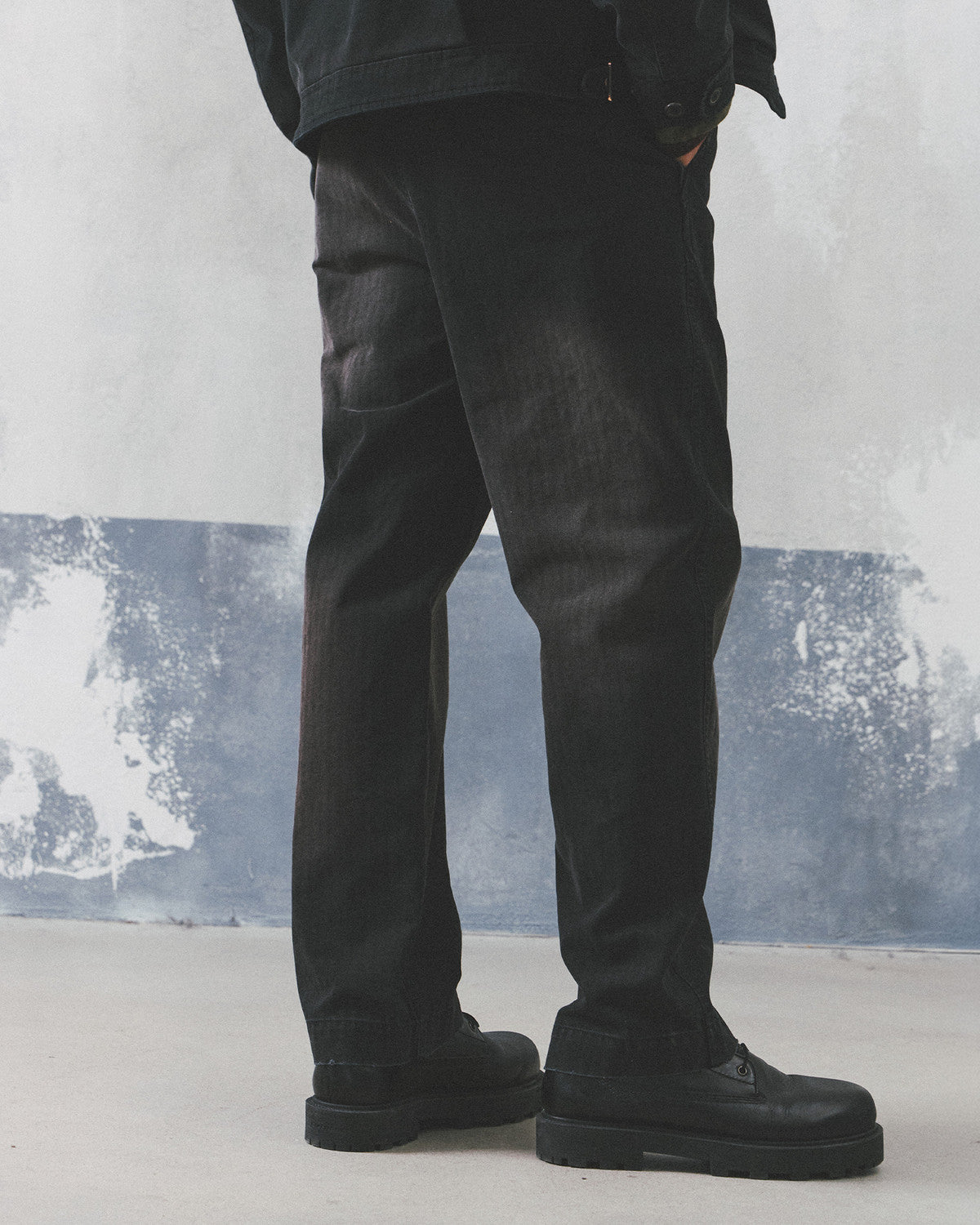 Eastlogue - Army Mil Printed Chino Pants (Black Herringbone) product image 3 | TRAB K-Fashion Australia