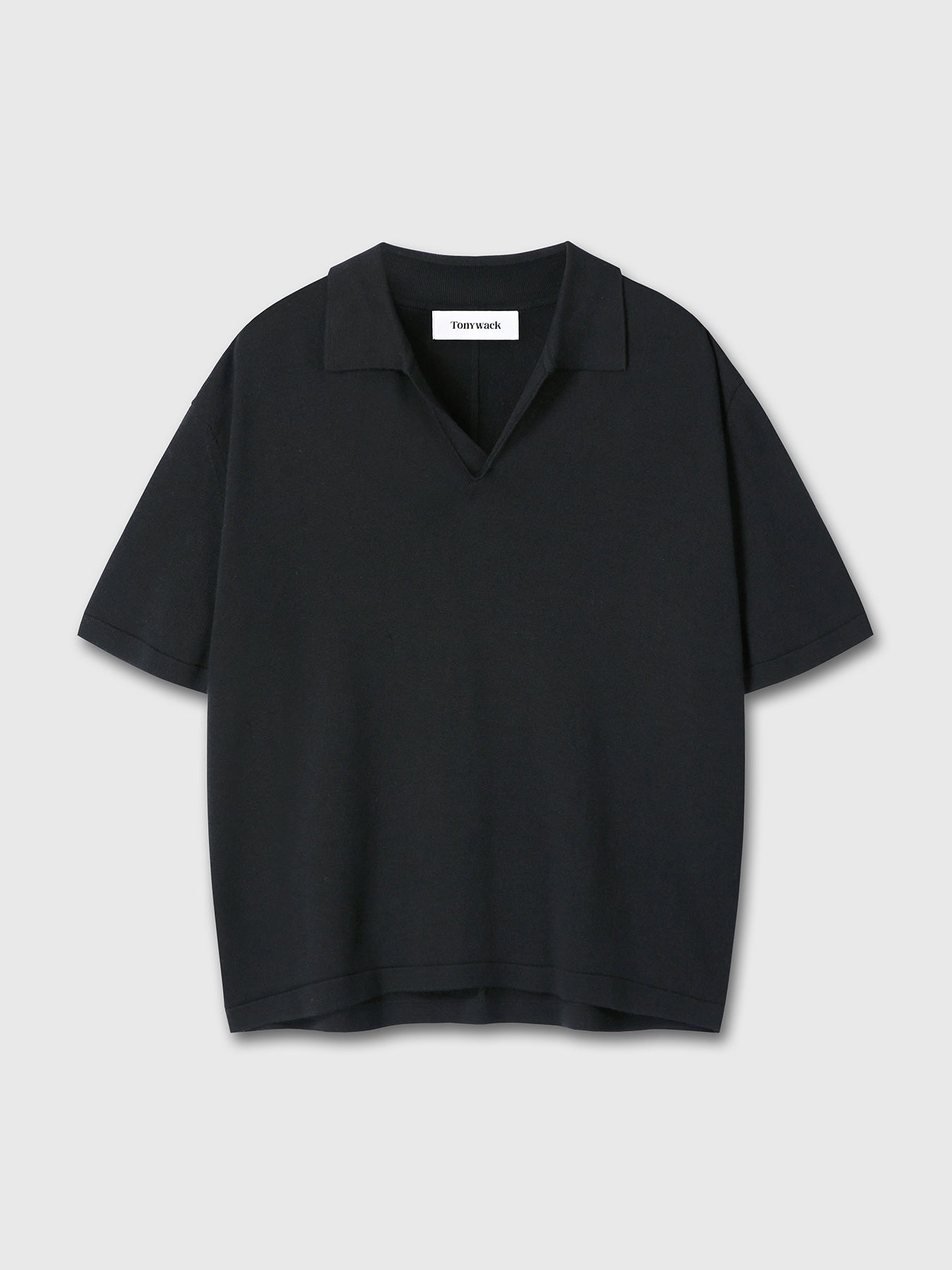Tonywack - Silk Cashmere Open Collar Knit (Black) product image 9 | TRAB K-Fashion Australia