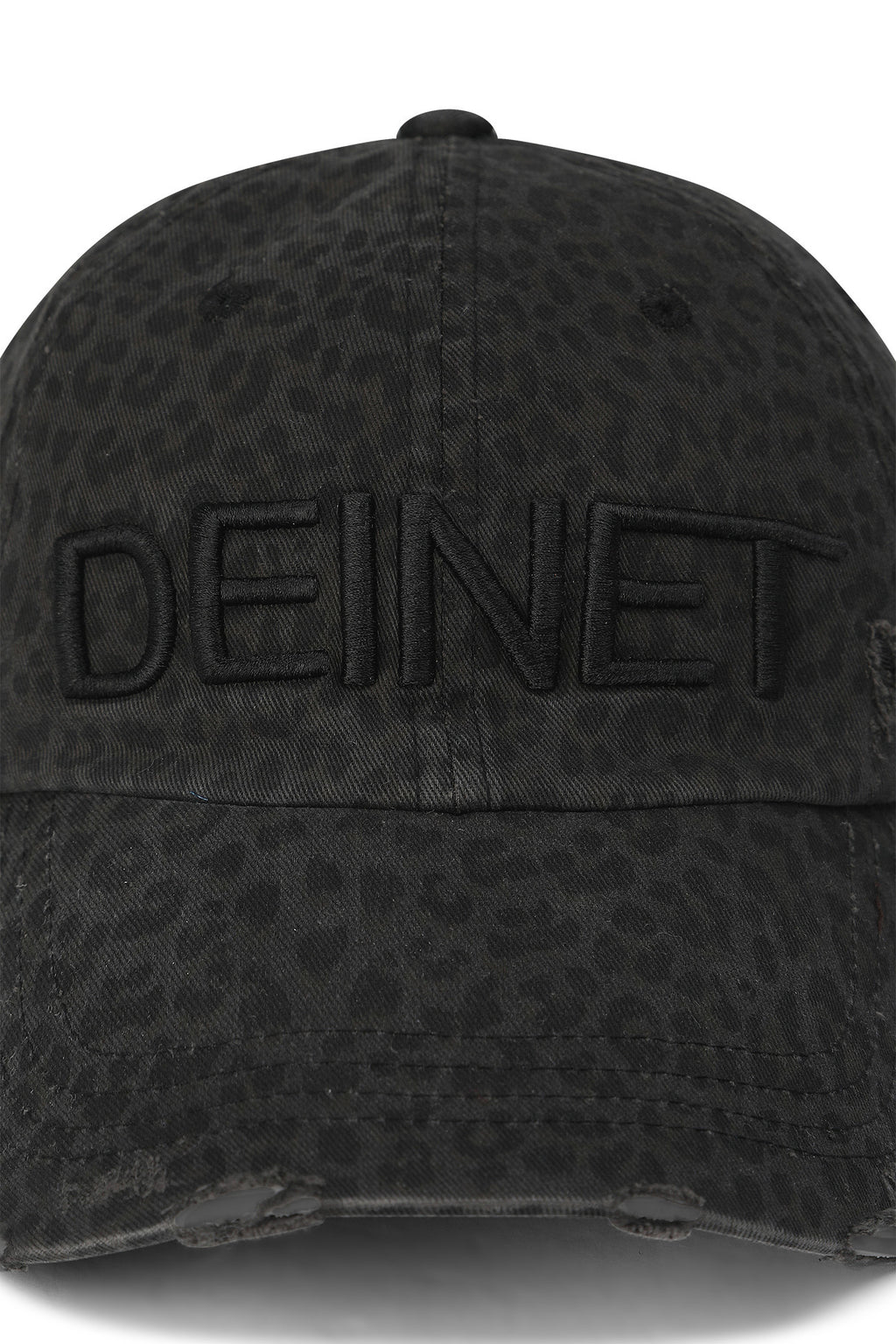 Deinet - Leopard Damaged Washing Ball Cap (Charcoal) product image 4 | TRAB K-Fashion Australia