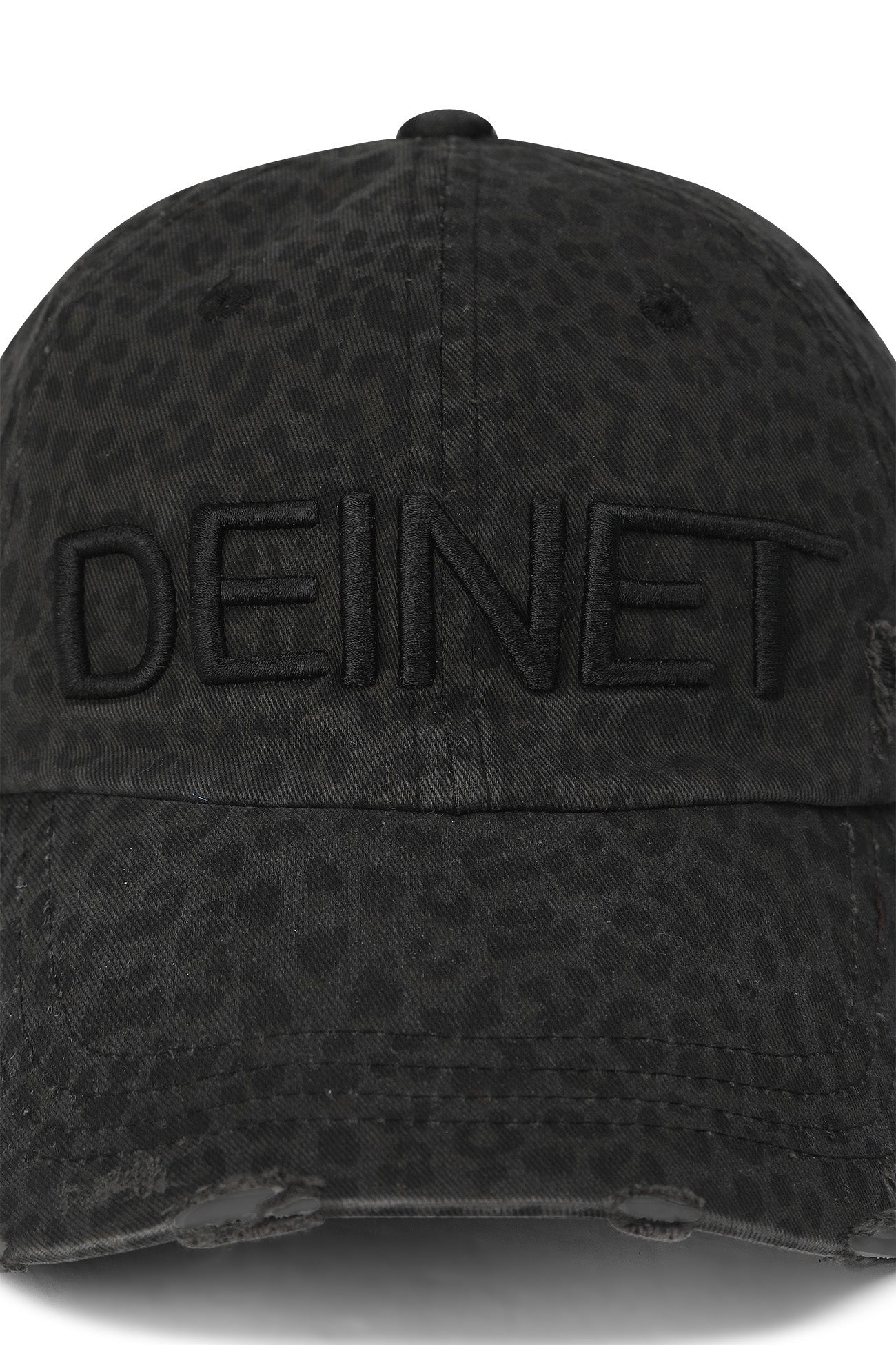 Deinet - Leopard Damaged Washing Ball Cap (Charcoal) product image 4 | TRAB K-Fashion Australia