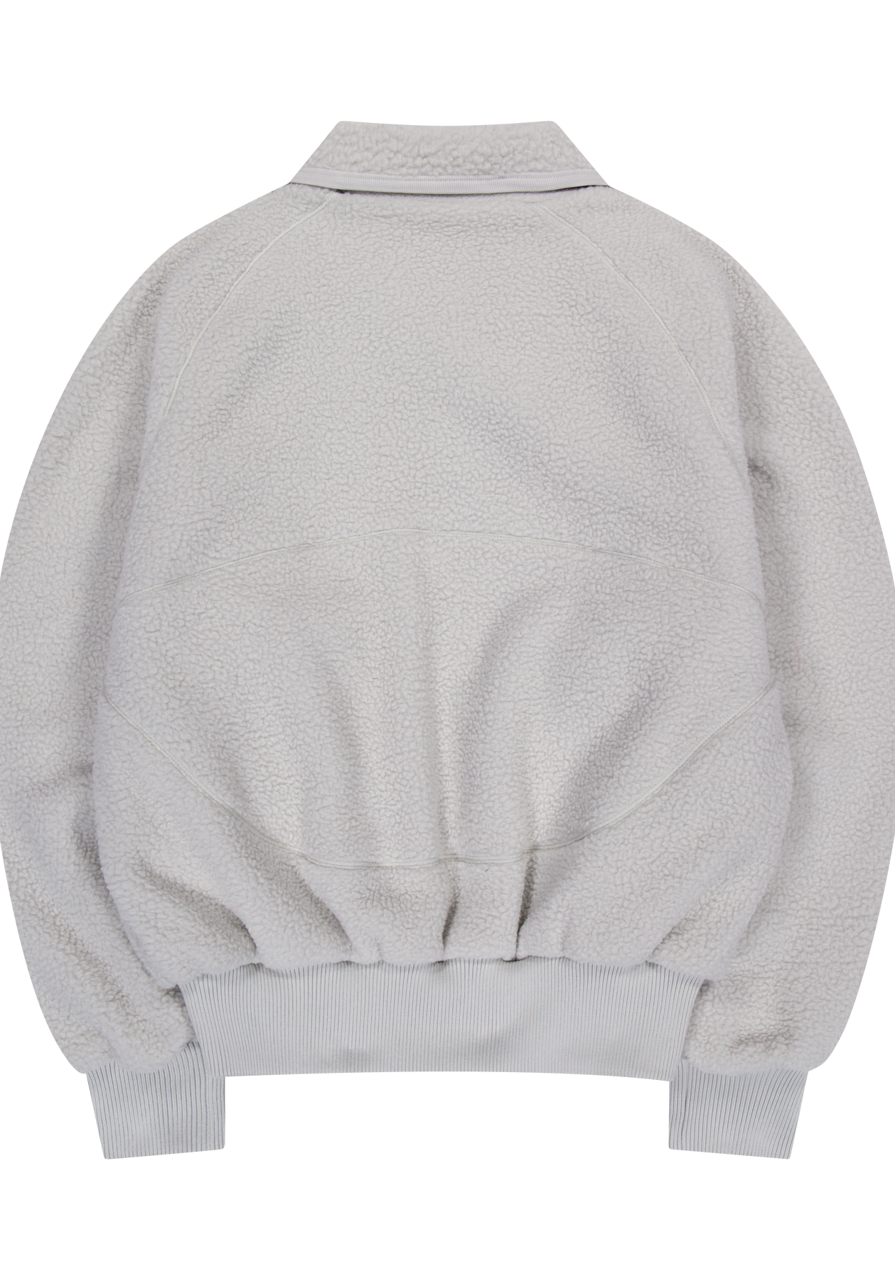 Coyseio - Round Collar Fleece Jacket (Light Grey) product image 3 | TRAB K-Fashion Australia