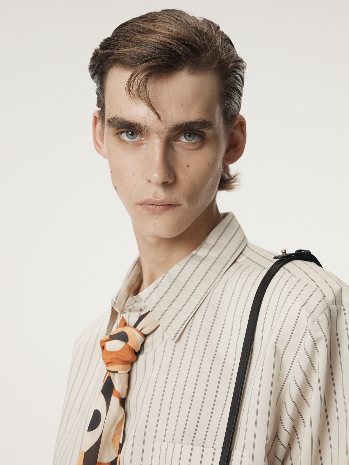 Recto - Lea Stripe Shirt (Pale Beige) product image 7 | TRAB K-Fashion Australia