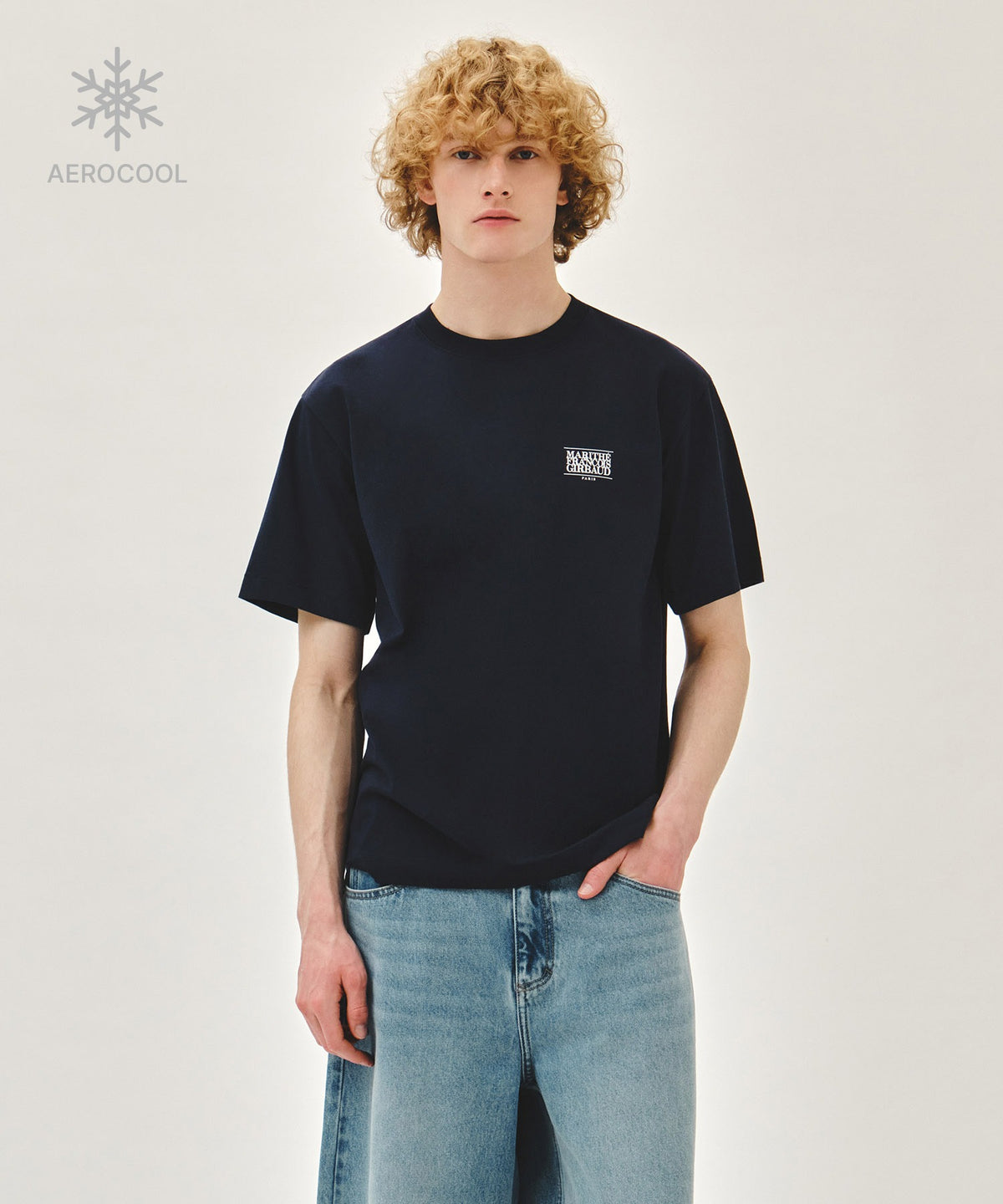Marithe & Francois Girbaud - Aerocool Small Classic Logo Tee (Navy) product image 1 | TRAB K-Fashion Australia