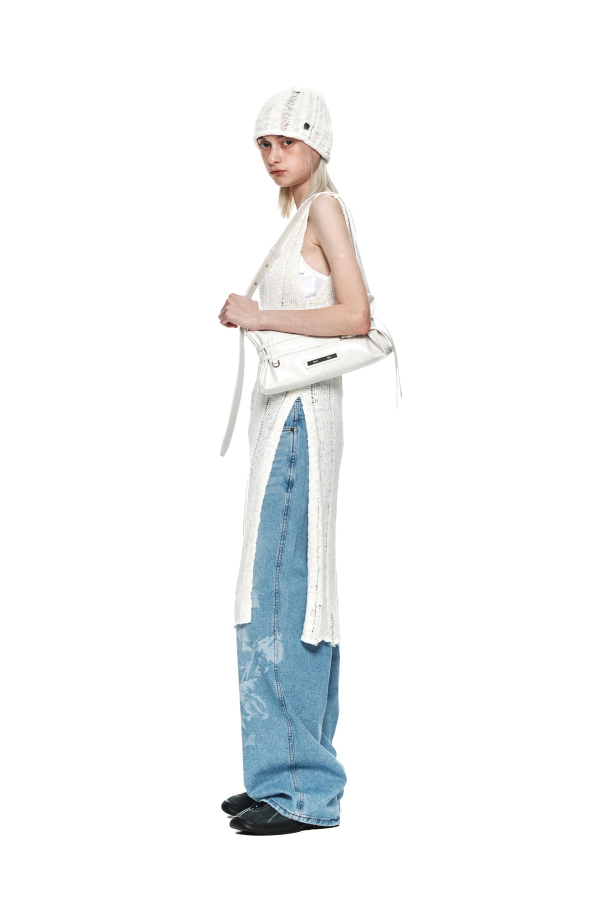 Matin Kim - Stripe Chunky Knit Dress (Ivory) product image 9 | TRAB K-Fashion Australia