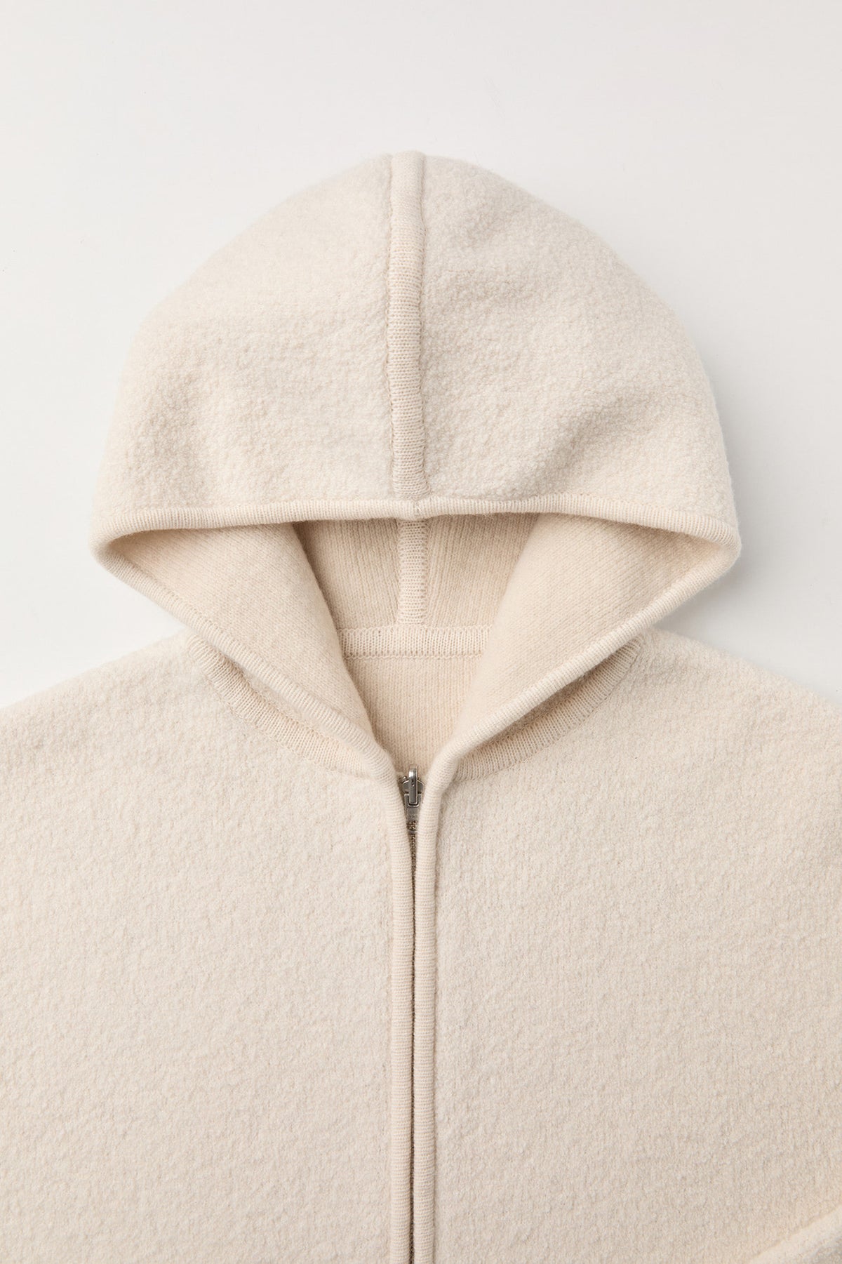 Coor - Reversible Boucle Knit Hooded Zip-Up (Ivory) product image 5 | TRAB K-Fashion Australia