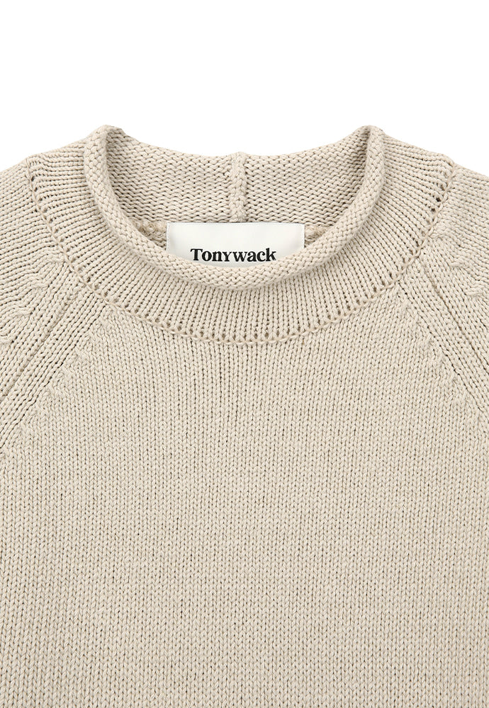 Tonywack - Raglan Rollneck Distressed Sweater (Clay Beige) product image 7 | TRAB K-Fashion Australia