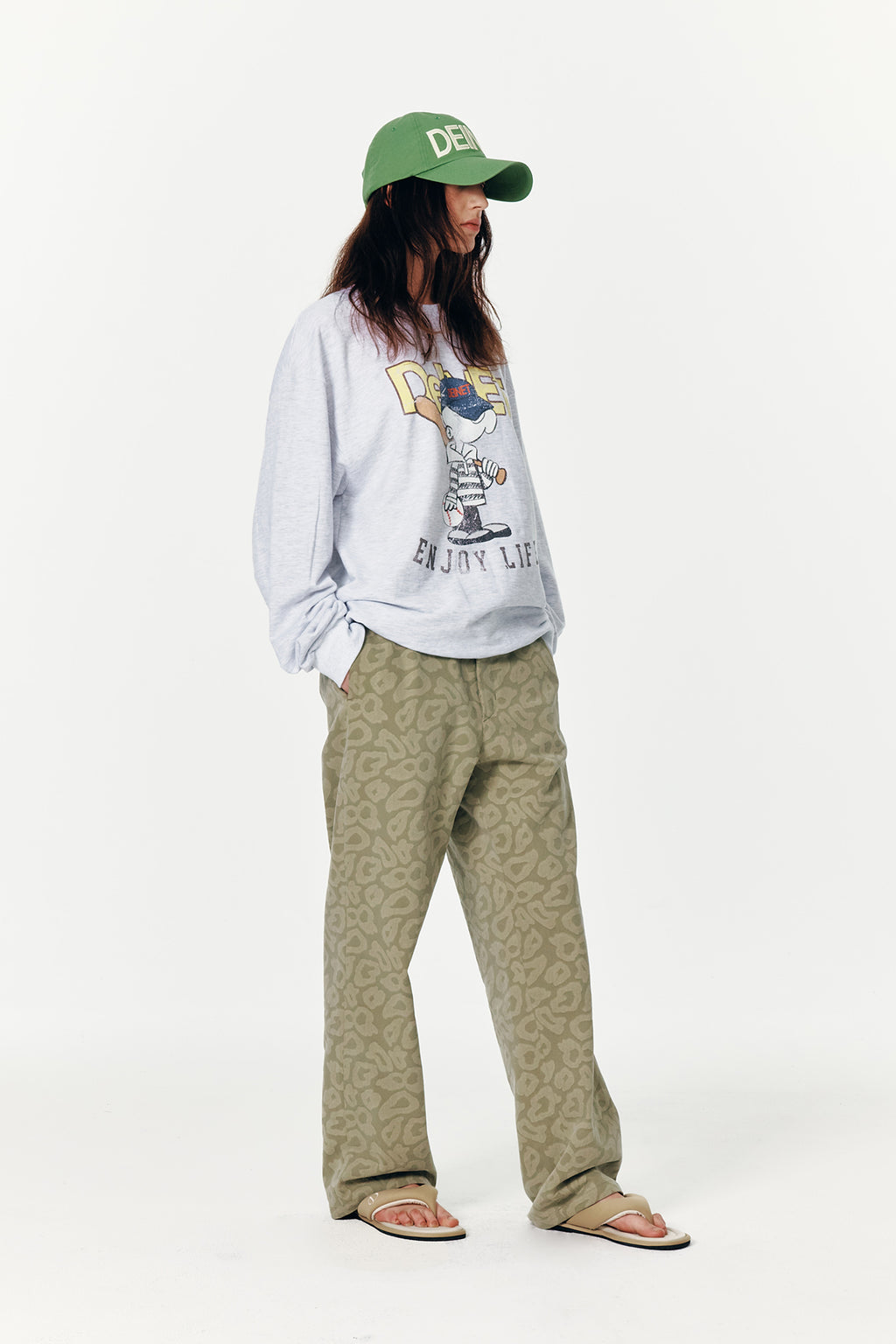 Deinet - Leopard Cotton Pants (Khaki) product image 9 | TRAB K-Fashion Australia