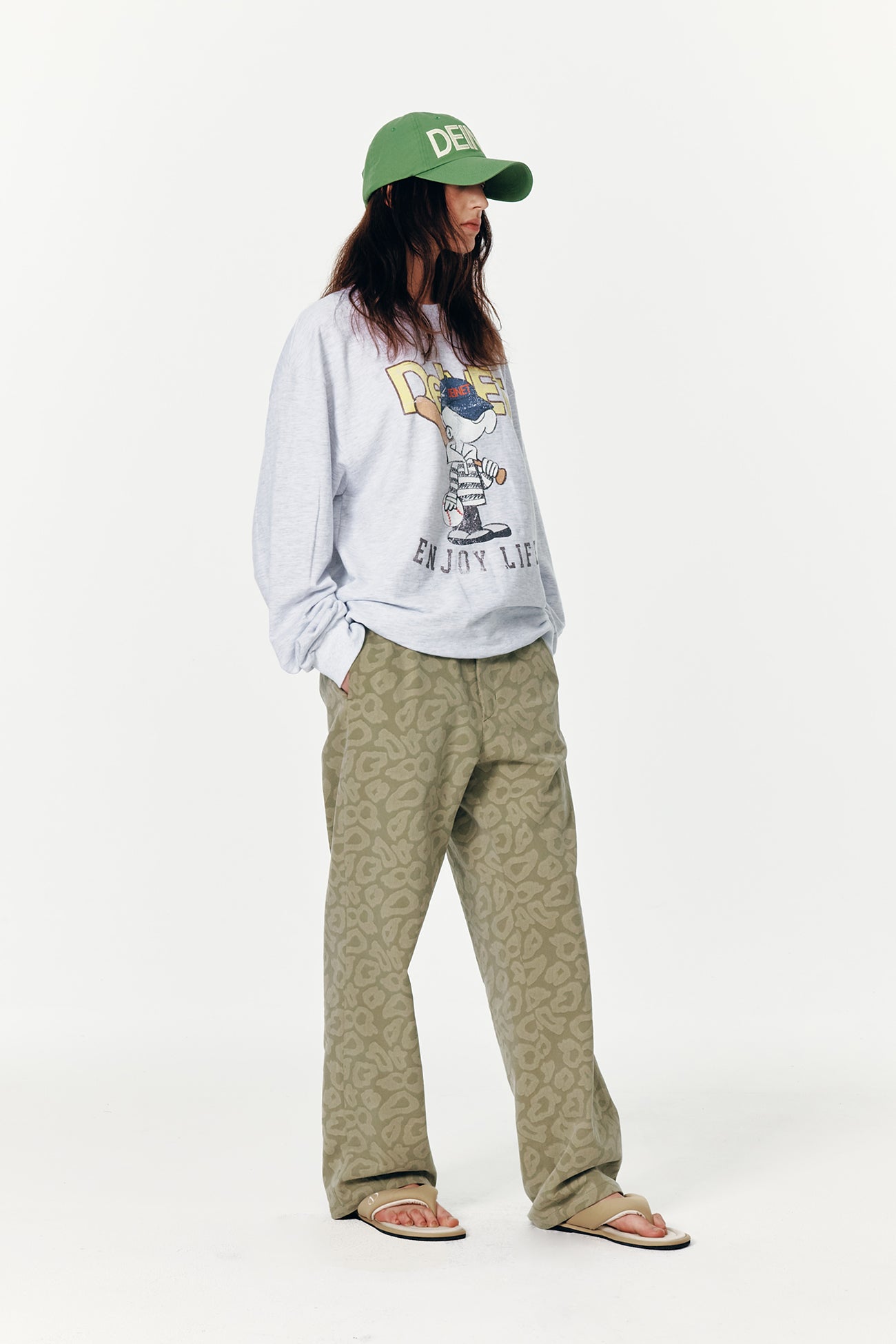 Deinet - Leopard Cotton Pants (Khaki) product image 9 | TRAB K-Fashion Australia
