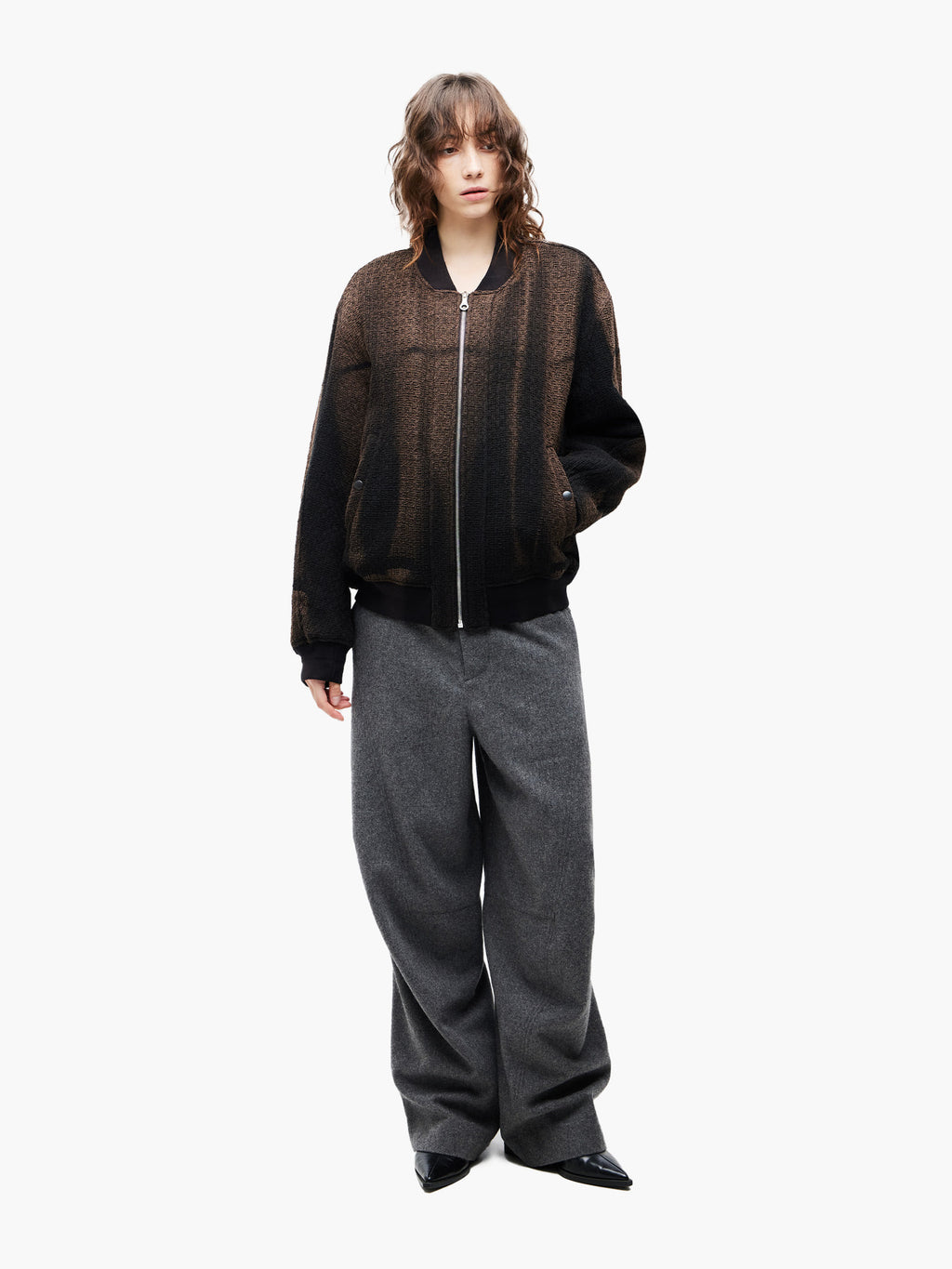 Jiyong Kim - Sun-Bleached Bomber Jacket (Black) product image 3 | TRAB K-Fashion Australia