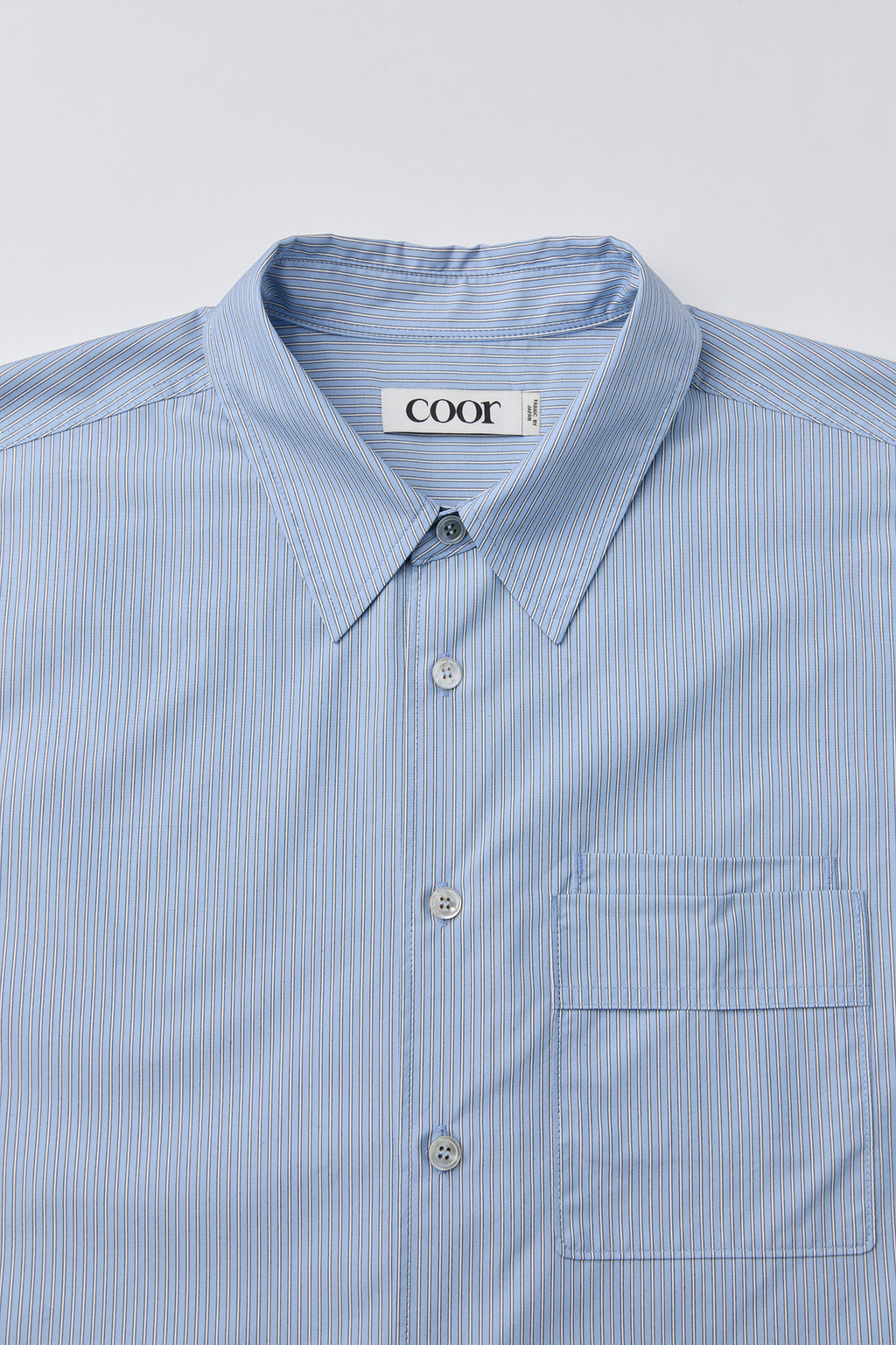 Coor - Pin Stripe Pointed Shirt (Sky Blue) product image 5 | TRAB K-Fashion Australia