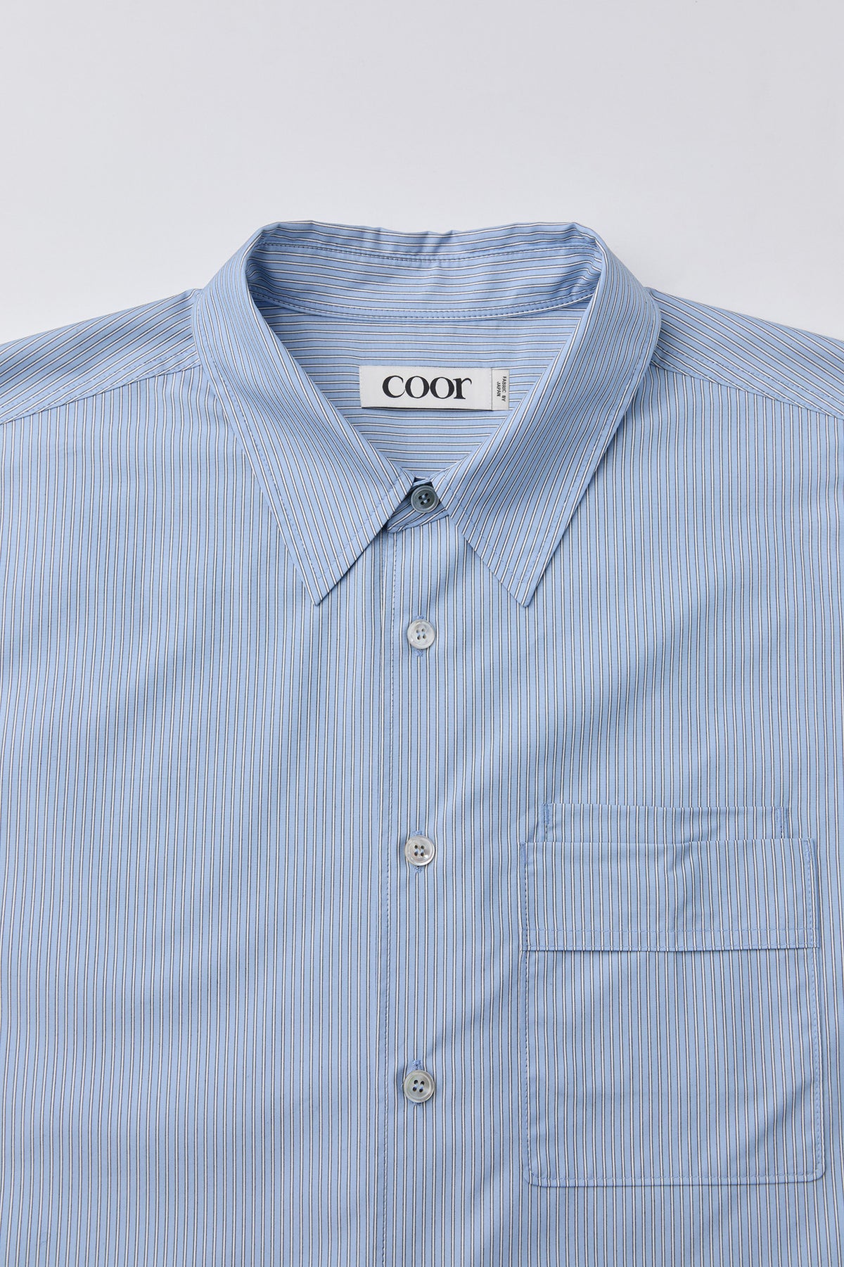 Coor - Pin Stripe Pointed Shirt (Sky Blue) product image 5 | TRAB K-Fashion Australia
