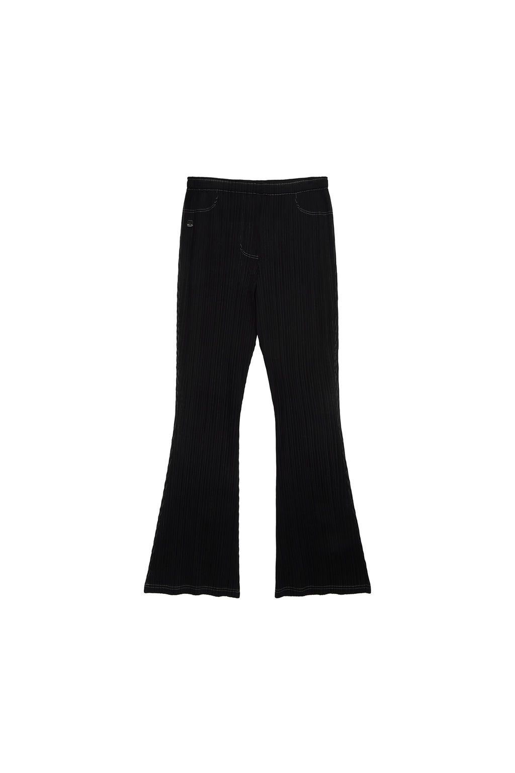 Matin Kim - Pleats Stitch Layered Pants (Black) product image 1 | TRAB K-Fashion Australia