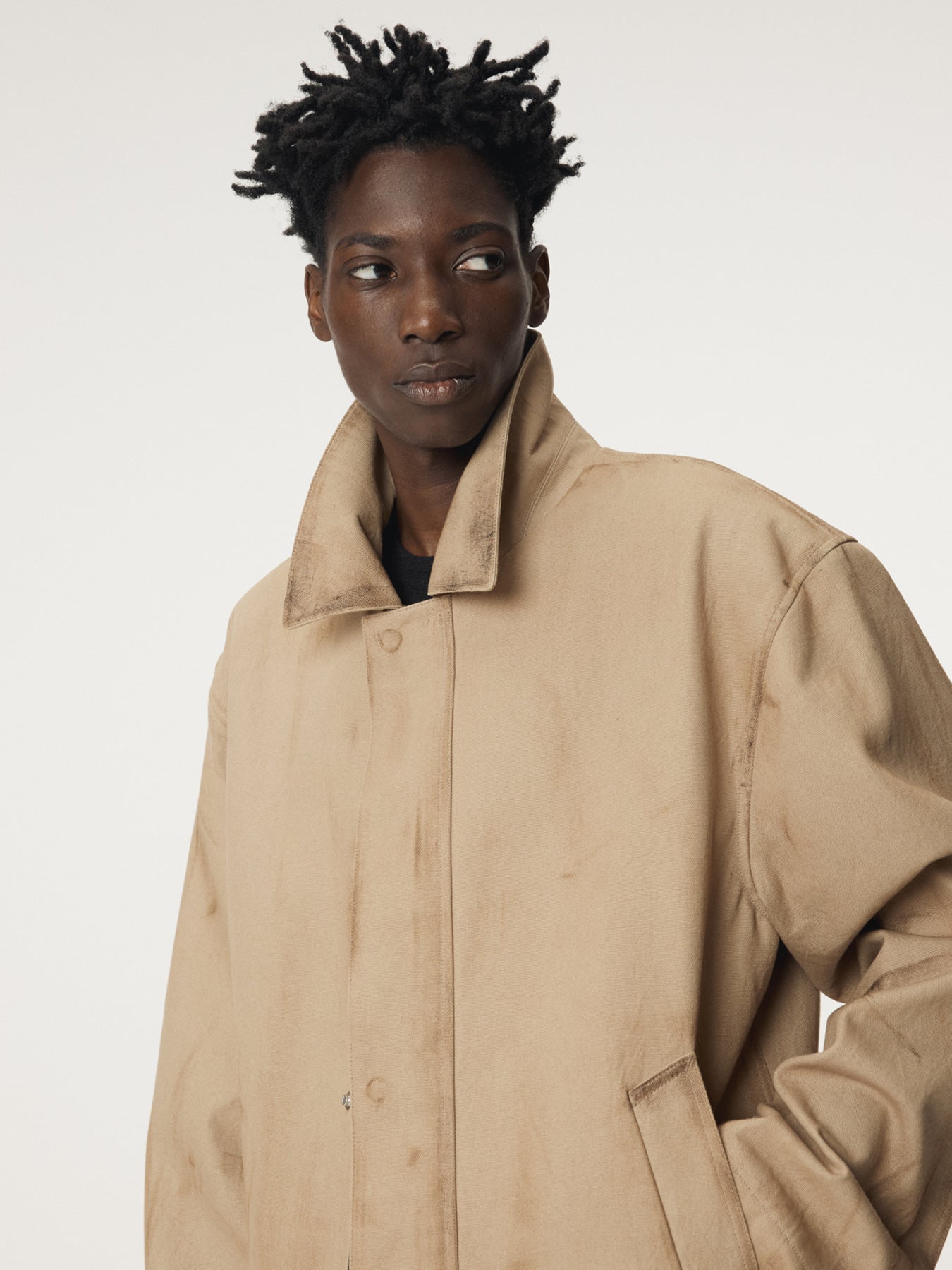 Recto - Vintage Effect Cotton Coat (Desert) product image 7 | TRAB K-Fashion Australia