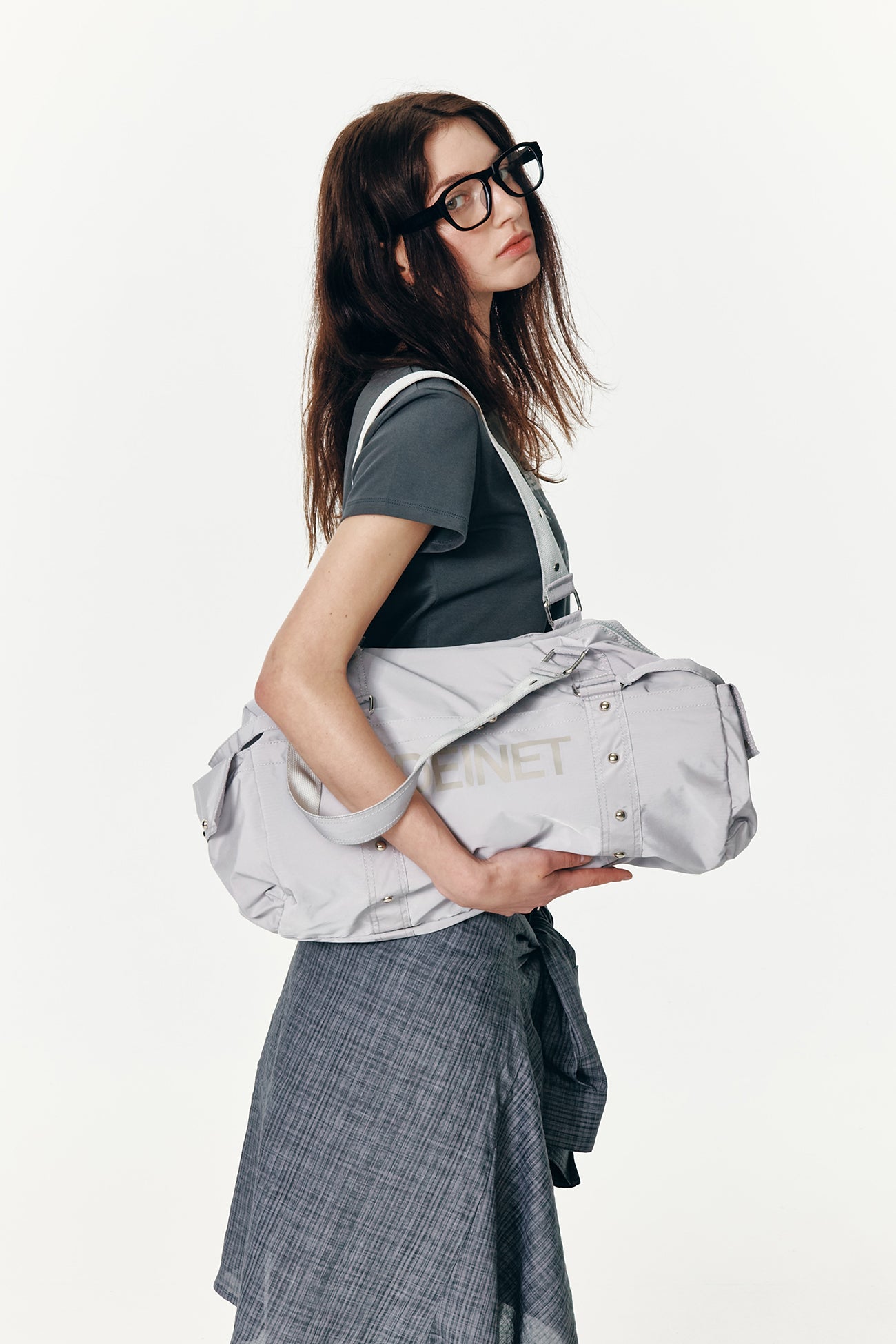 Deinet - Logo Duffle Bag (Grey) product image 2 | TRAB K-Fashion Australia