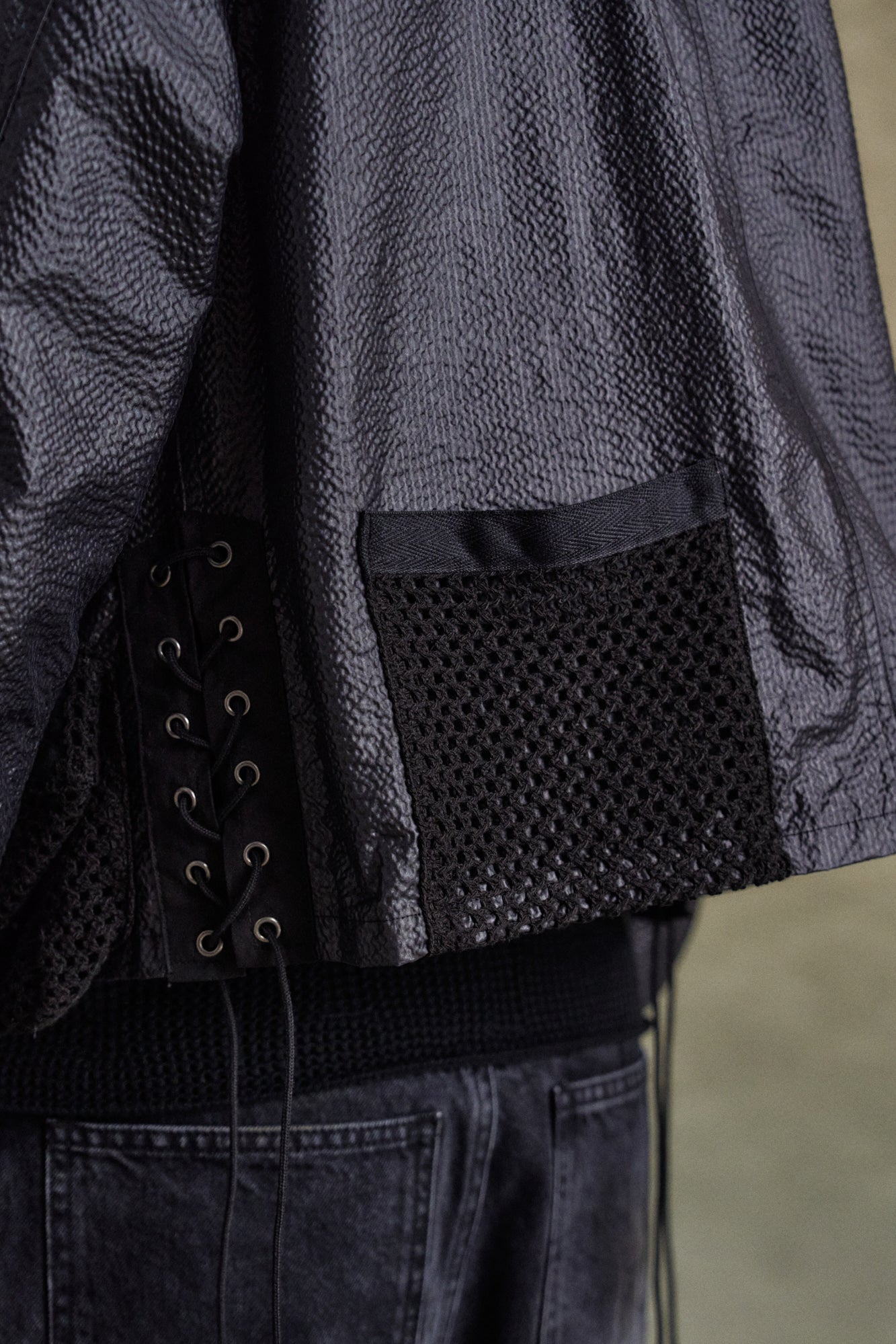 Andersson Bell - Convex Collarless Jacket (Black) product image 6 | TRAB K-Fashion Australia