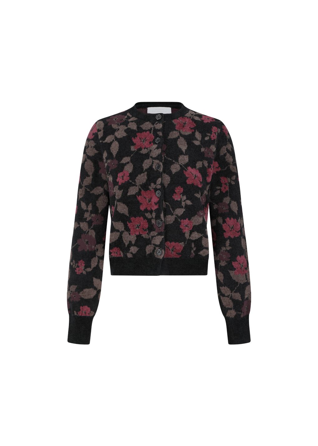 Amomento - Floral jacquard cardigan (Black) product image 8 | TRAB K-Fashion Australia