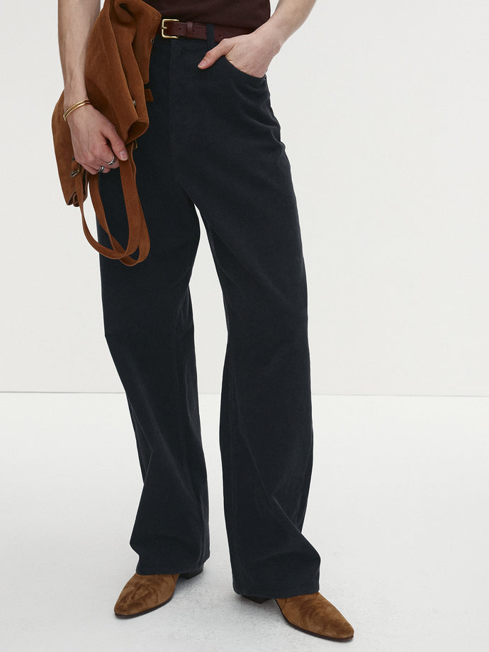 Tonywack - Corduroy Loose Flared Pants (Ink) product image 1 | TRAB K-Fashion Australia