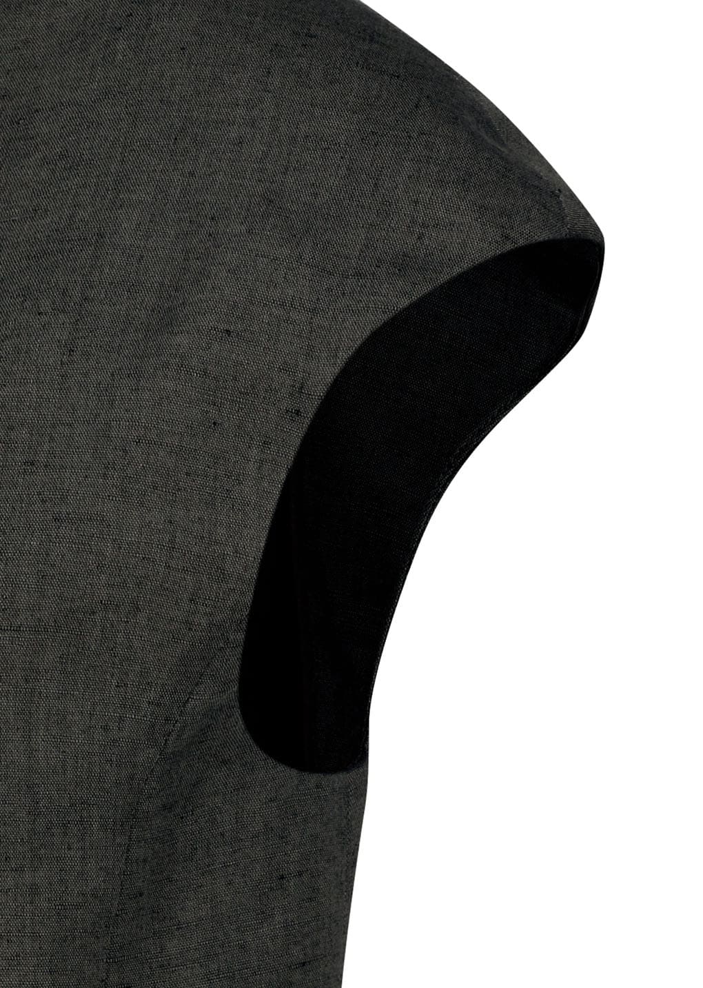 Amomento - Linen Curved Vest (Khaki Grey) product image 8 | TRAB K-Fashion Australia