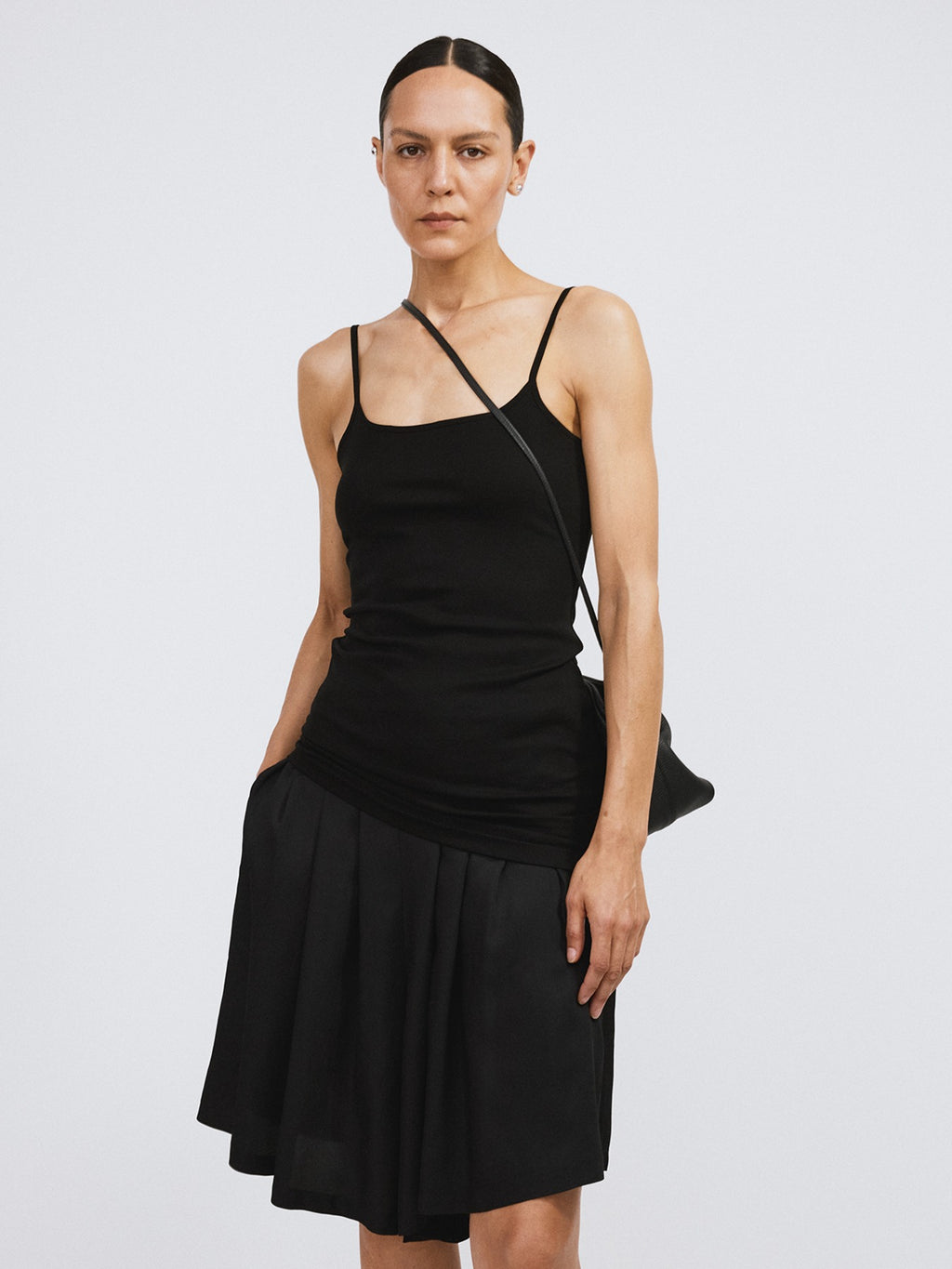 Recto - Slim Fit Long Top (Black) product image 1 | TRAB K-Fashion Australia