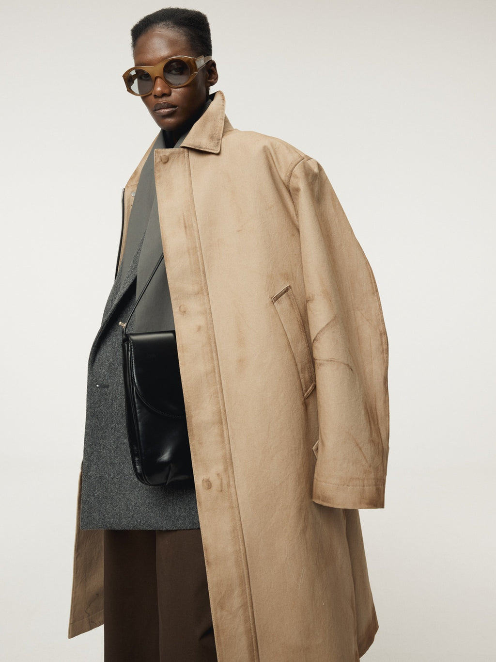 Recto - Vintage Effect Cotton Coat (Desert) product image 1 | TRAB K-Fashion Australia