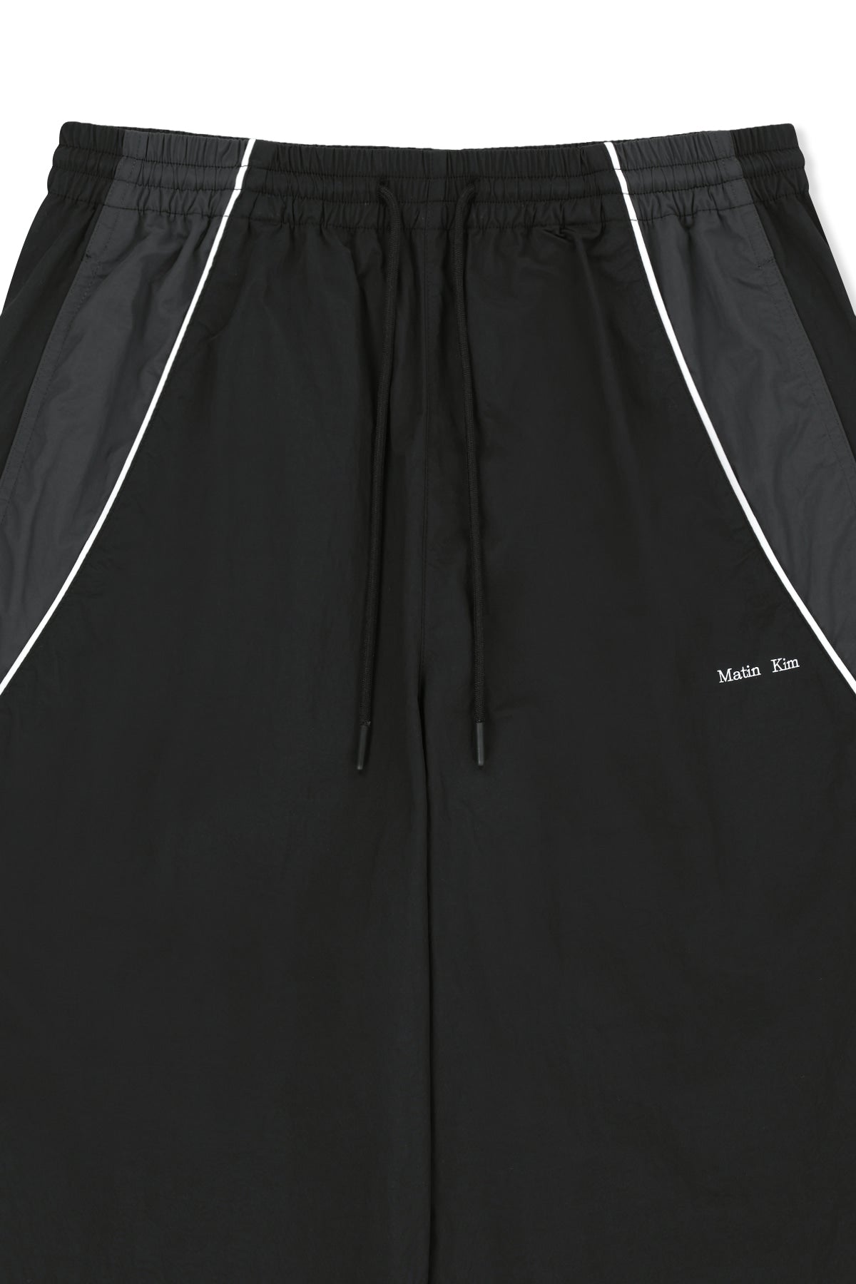 Matin Kim - Tonal Contrast Track Pants (Black) product image 3 | TRAB K-Fashion Australia