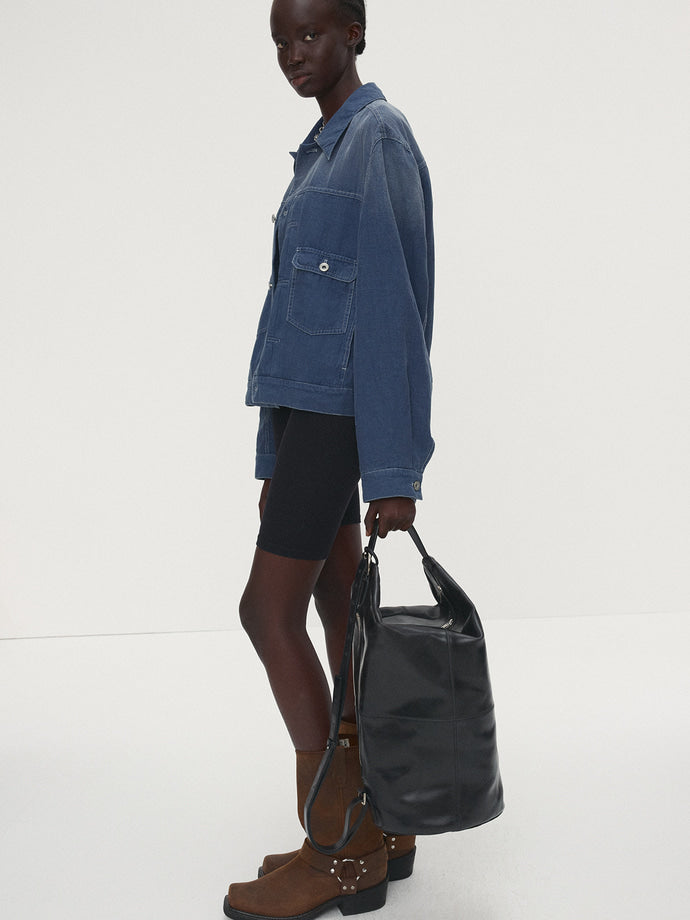 Tonywack - Cotton Linen Garment-Dyed Trucker Jacket (Faded Blue) product image 2 | TRAB K-Fashion Australia