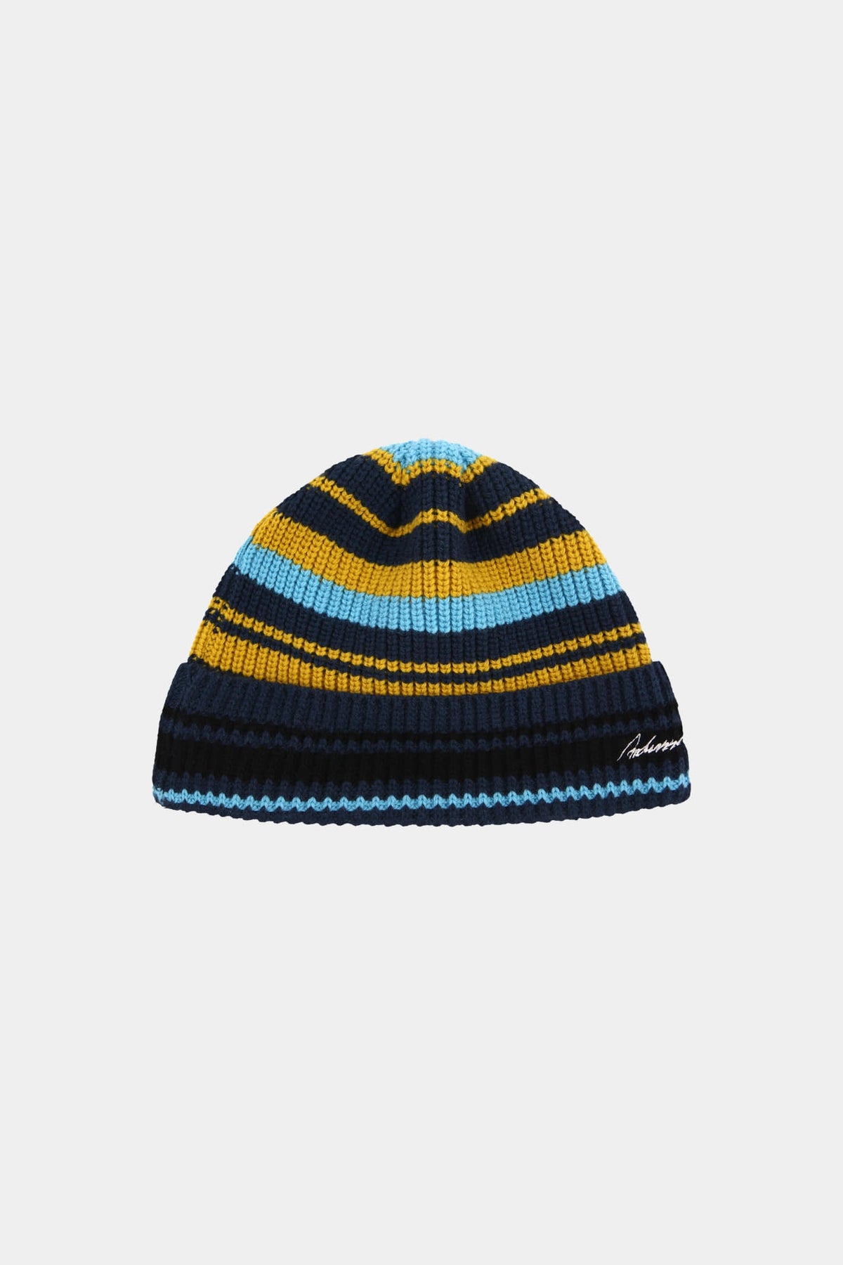 Andersson Bell - Unisex Multi Stripe Beanie (Navy/Yellow) product image 5 | TRAB K-Fashion Australia
