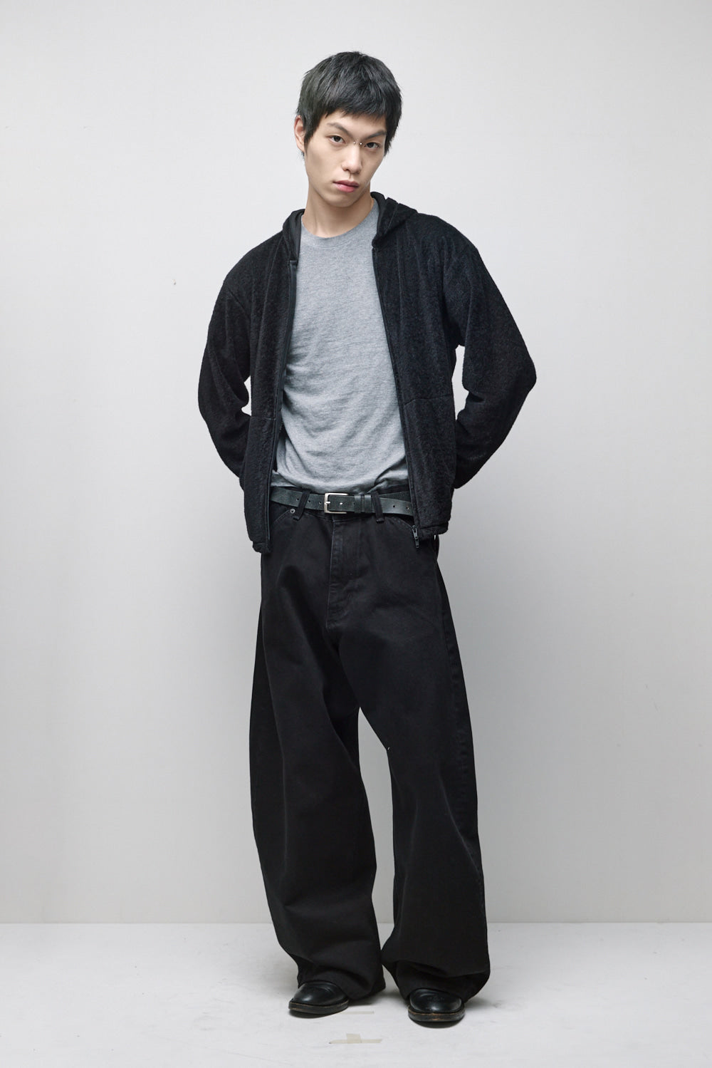 Hatchingroom - Fuzzy Mesh Hoodie (Black) product image 14 | TRAB K-Fashion Australia