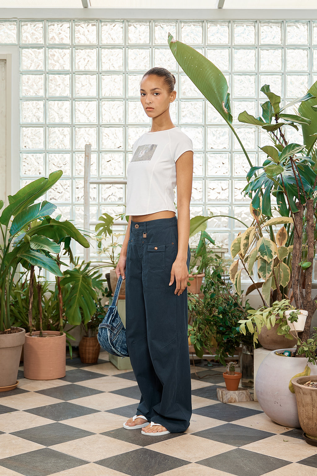 Matin Kim - Rabbit Printing Raglan Slim Top (White) product image 7 | TRAB K-Fashion Australia