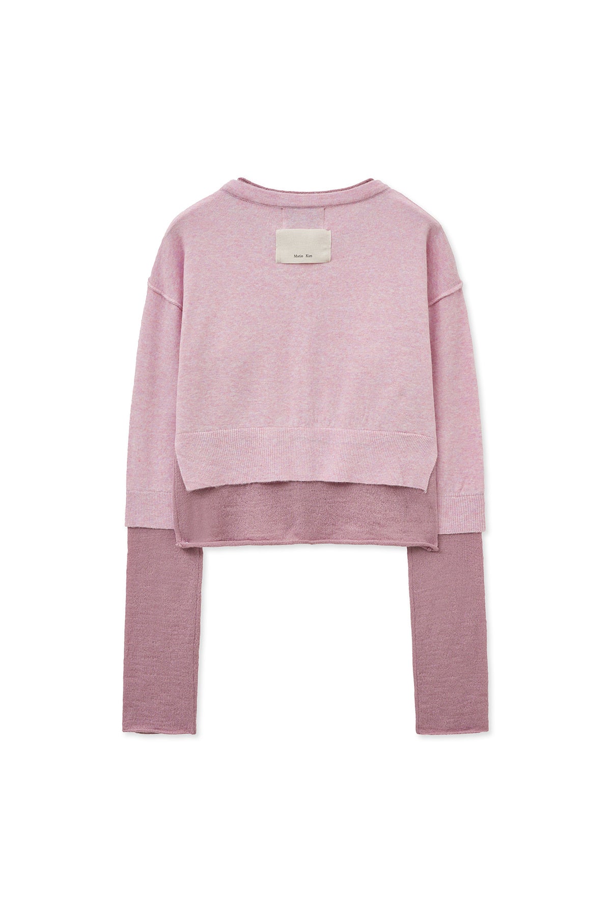 Matin Kim - Layered Texture Knit Cardigan (Lilac) product image 2 | TRAB K-Fashion Australia