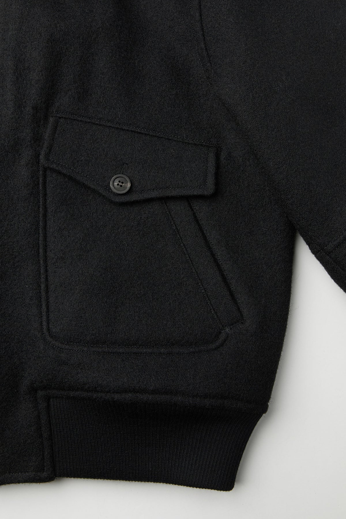 Coor - Broken Wool G-1 Bomber Jacket (Black) product image 9 | TRAB K-Fashion Australia