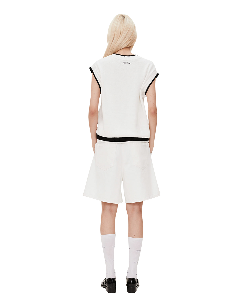 Kimhe Kim - Two Pockets Denim Shorts (White) product image 4 | TRAB K-Fashion Australia