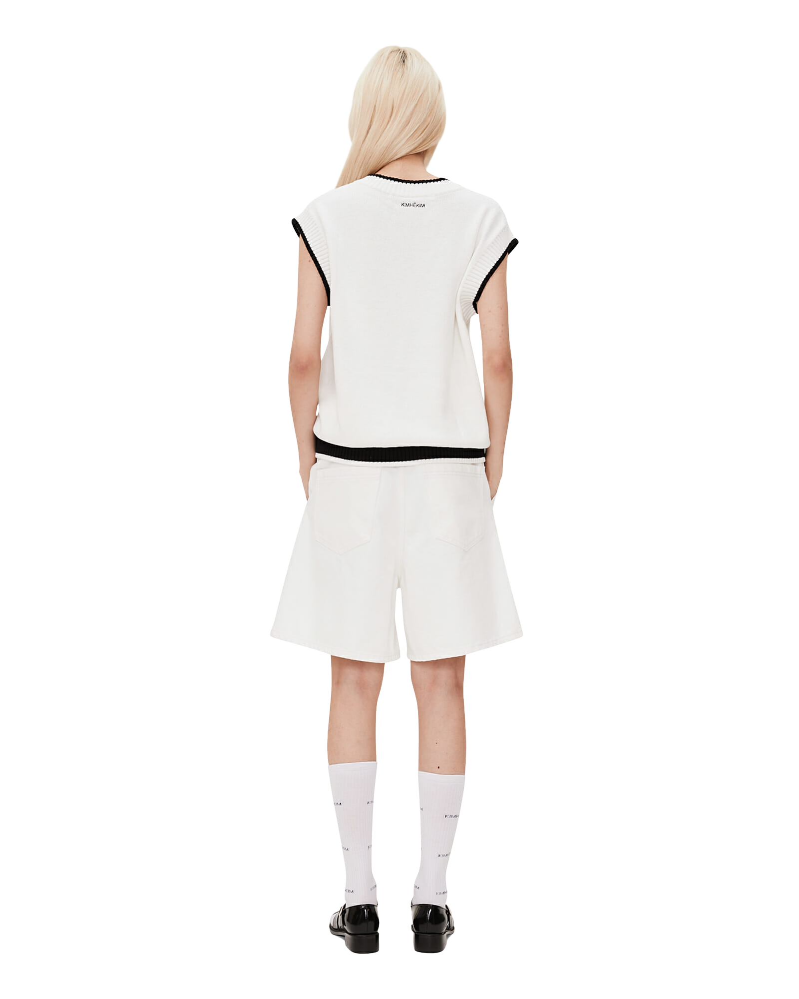 Kimhe Kim - Two Pockets Denim Shorts (White) product image 4 | TRAB K-Fashion Australia