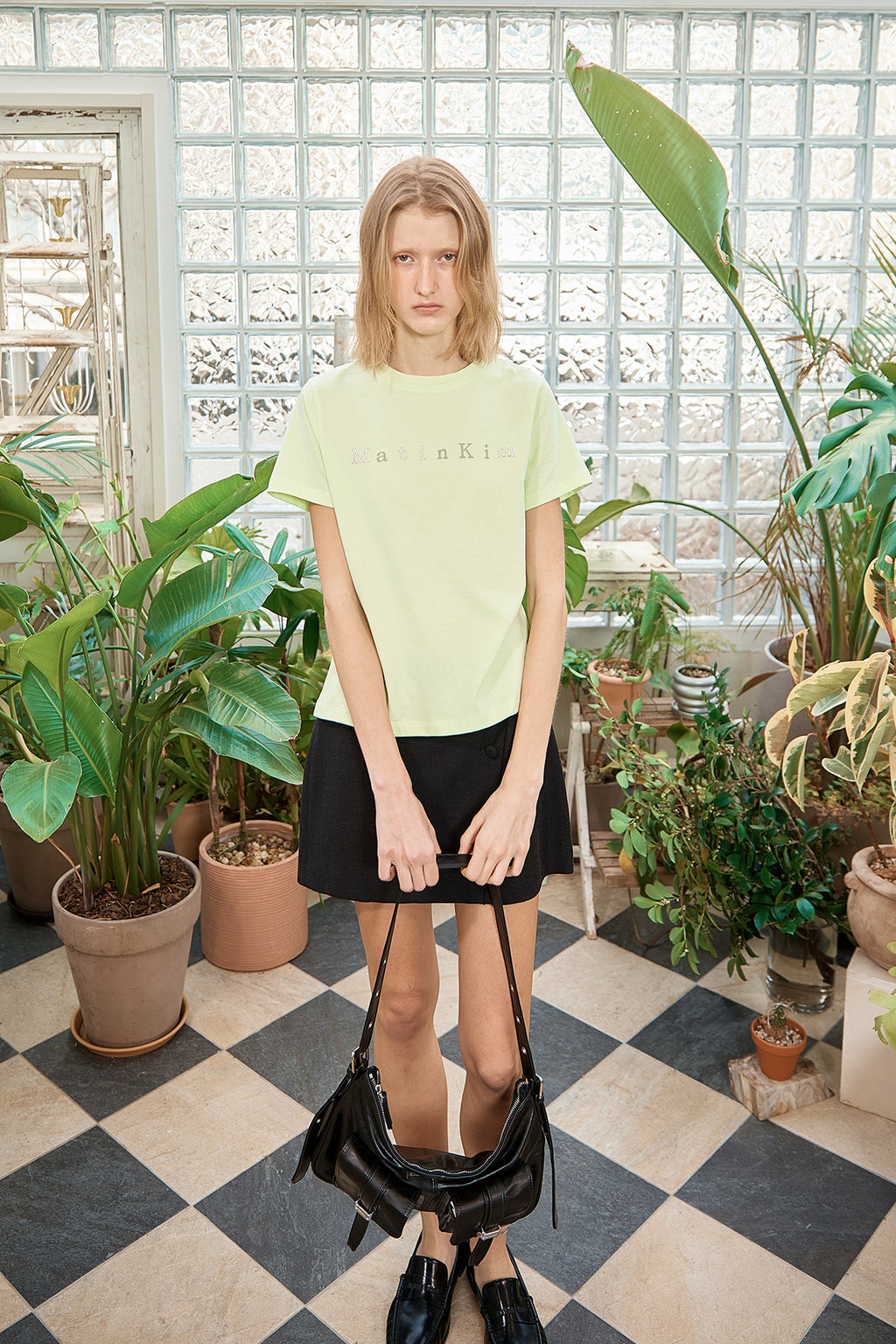 Matin Kim - Sticker Graphic Logo Top (Lime) product image 12 | TRAB K-Fashion Australia